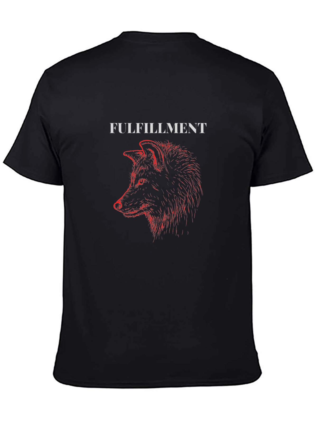 Fulfillment Wolf Graphic Tee - Premium Black Cotton T-Shirt