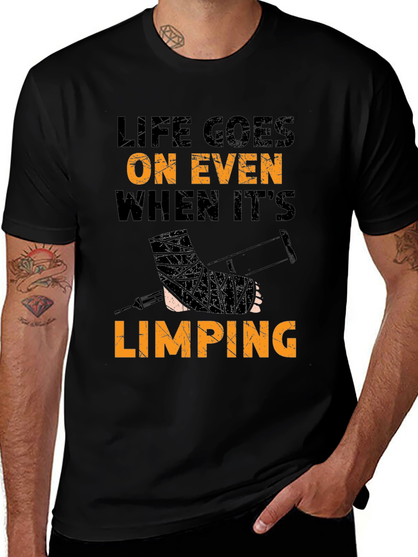 Life Goes On Limping T-Shirt