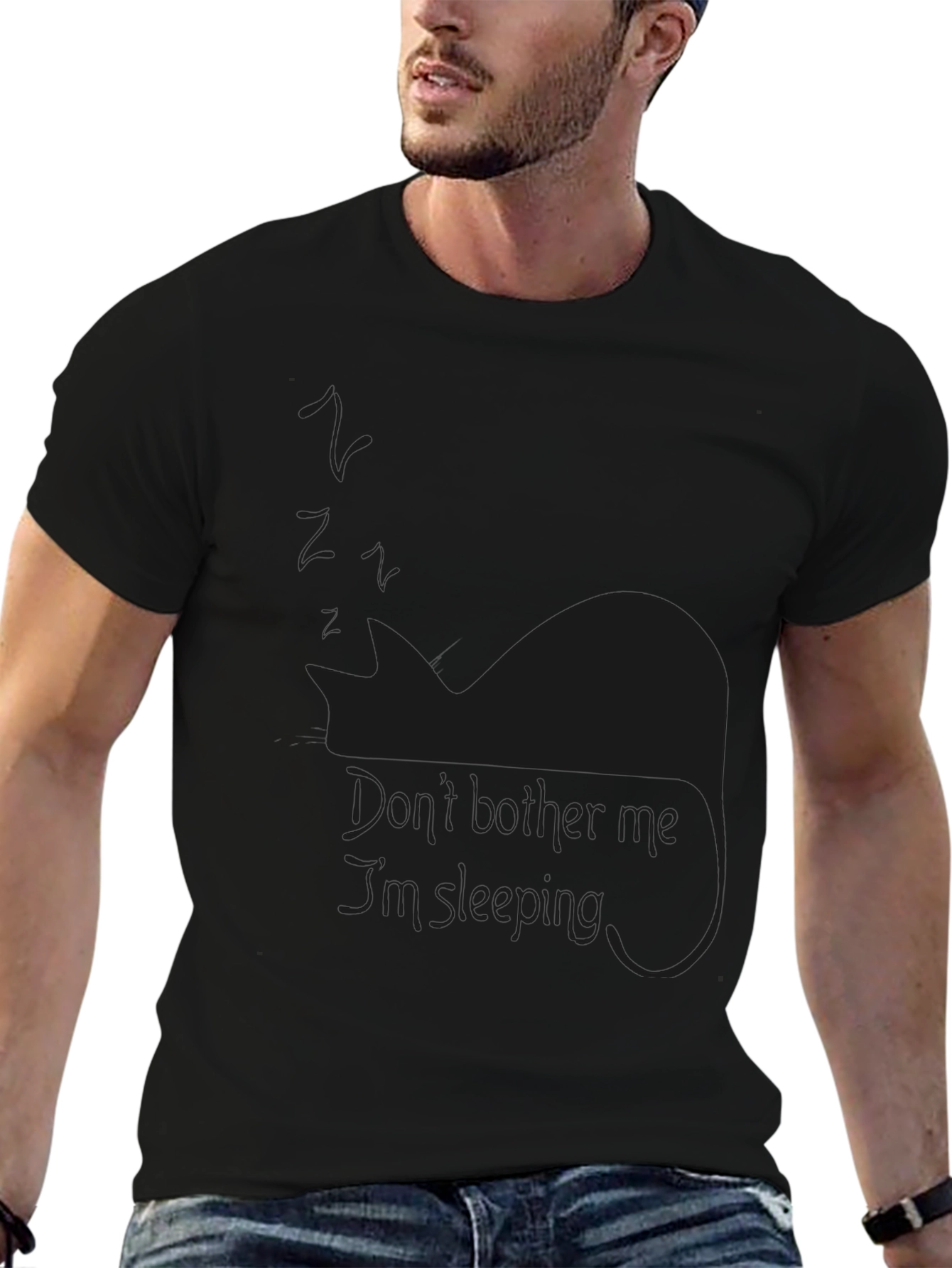 Dont Bother Me Sleeping Cat T-Shirt