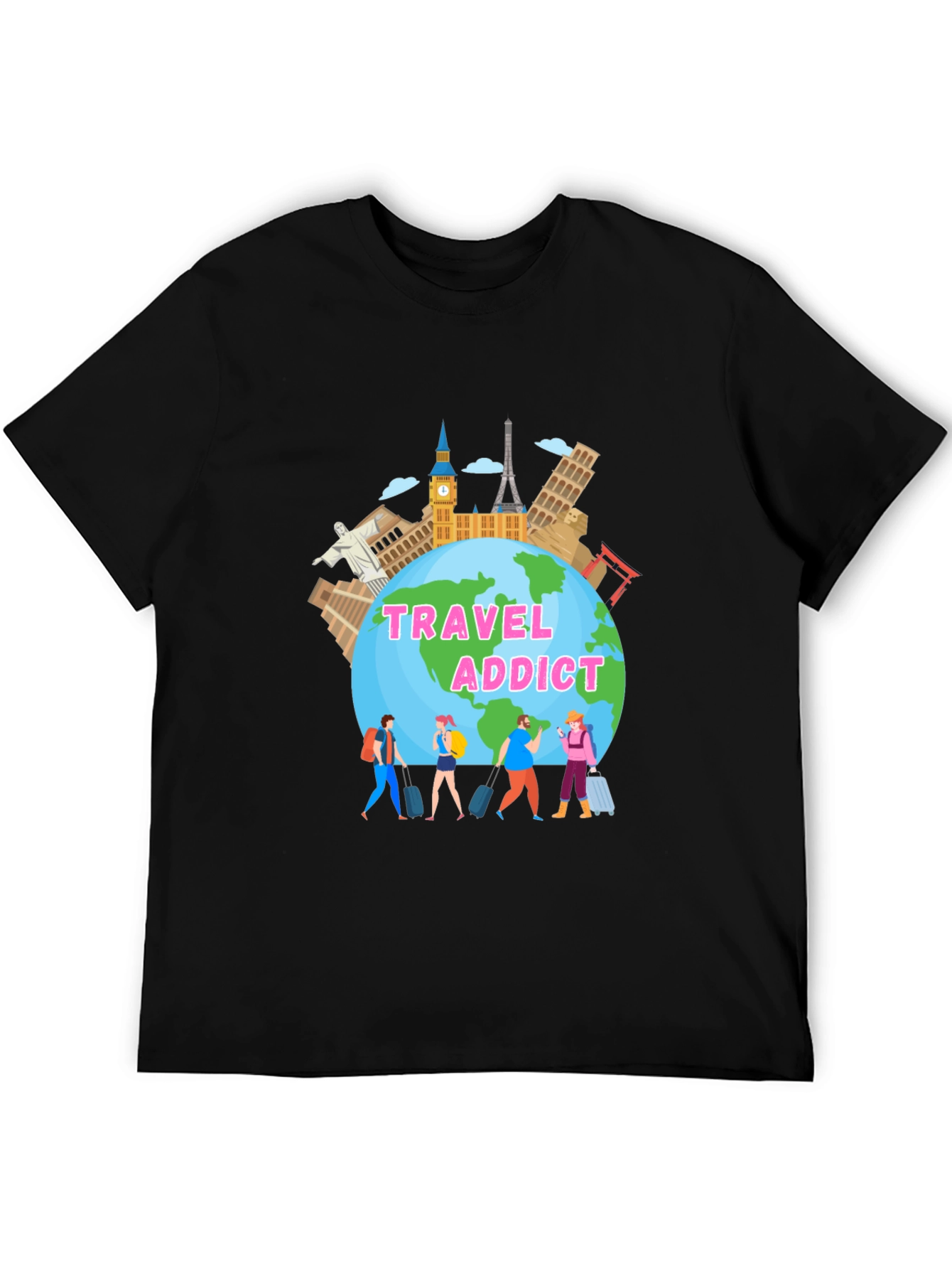 Travel Addict Graphic T-Shirt