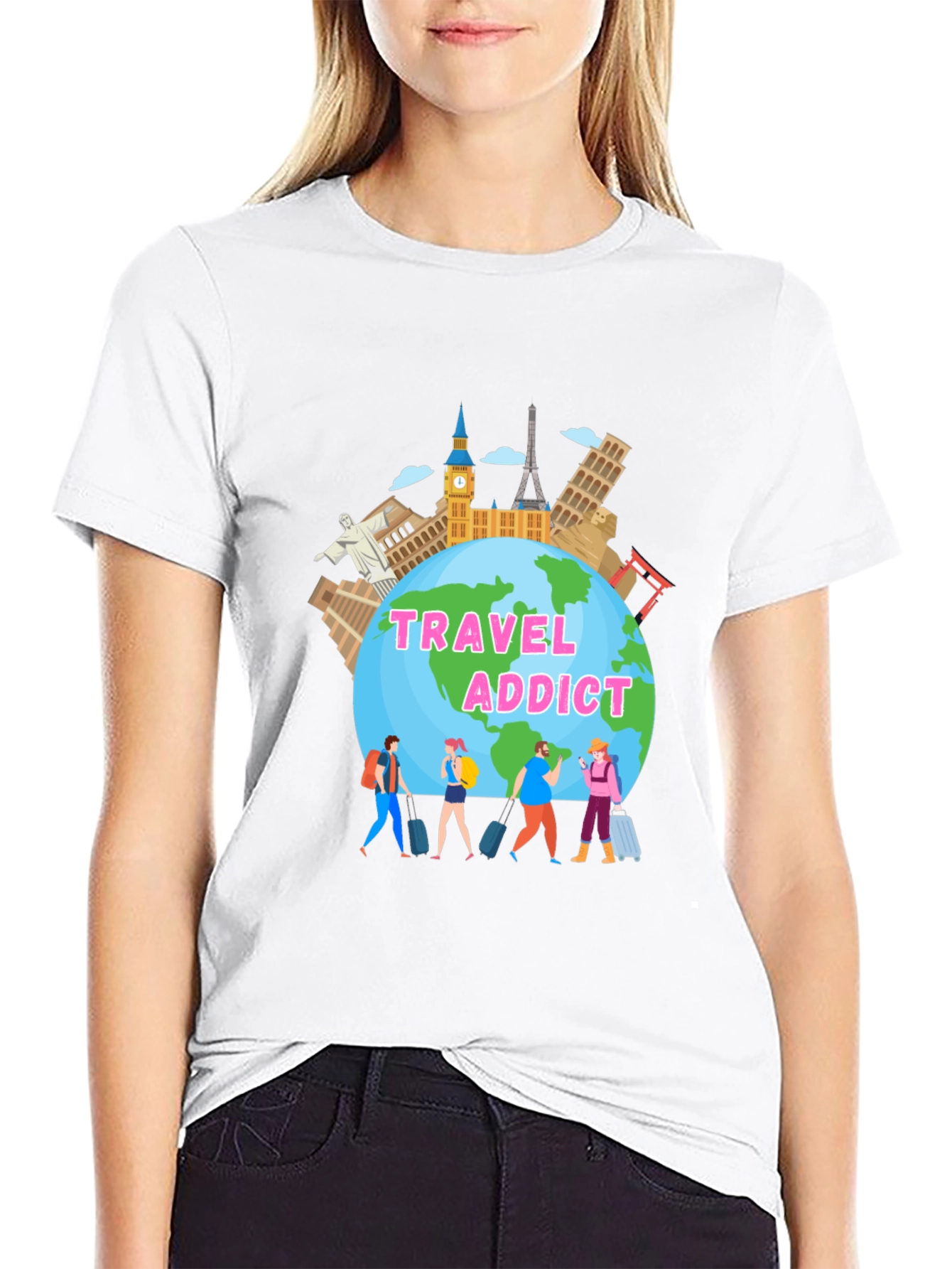 Travel Addict Graphic T-Shirt