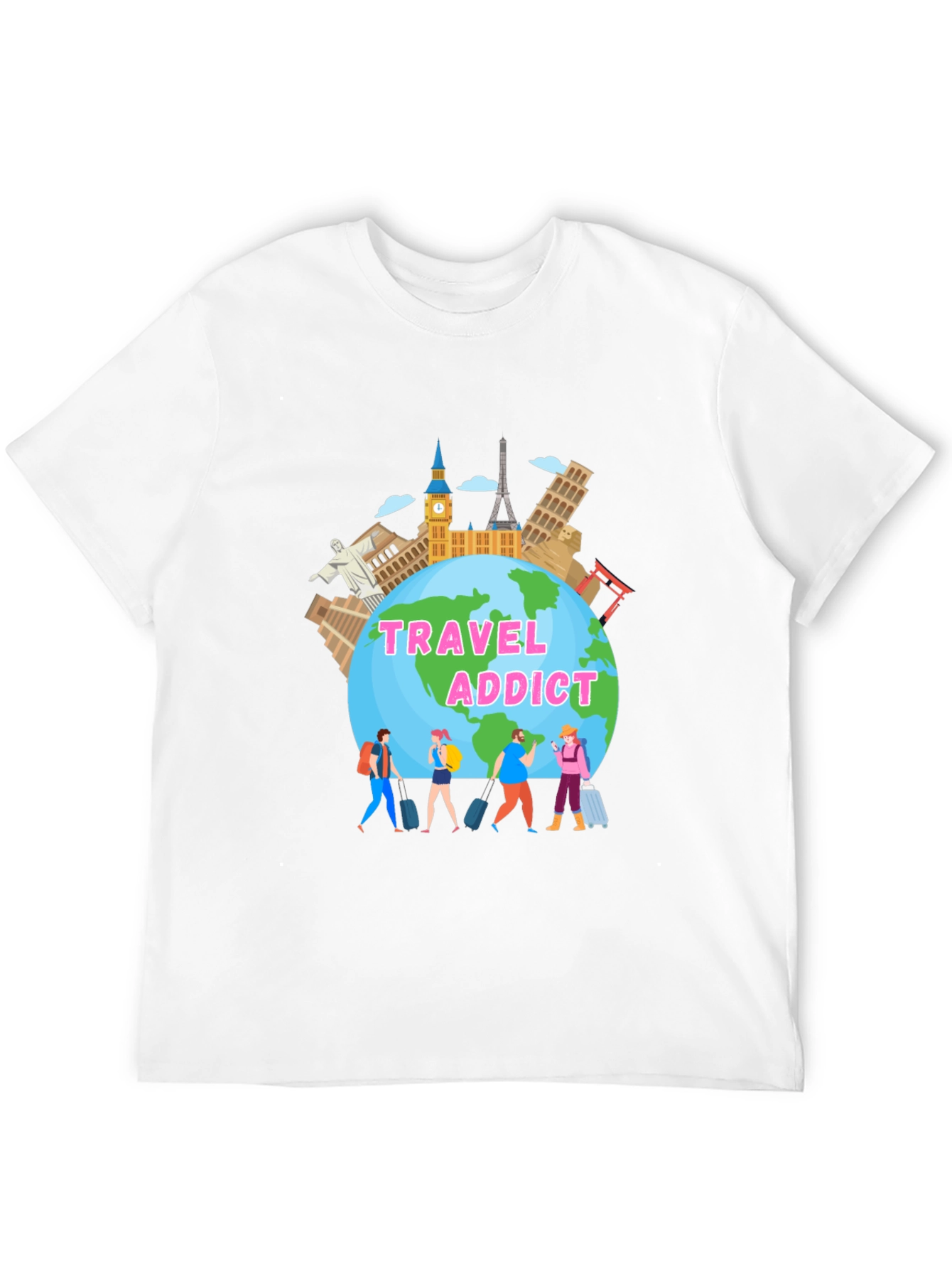 Travel Addict Graphic T-Shirt