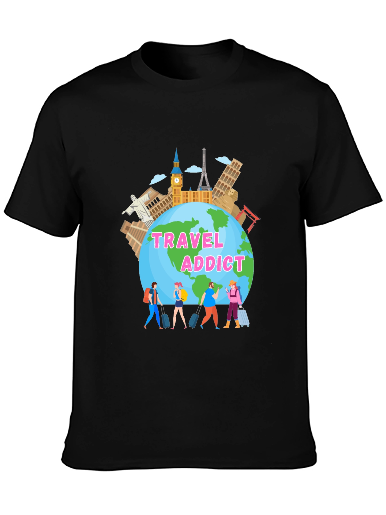 Travel Addict Graphic T-Shirt