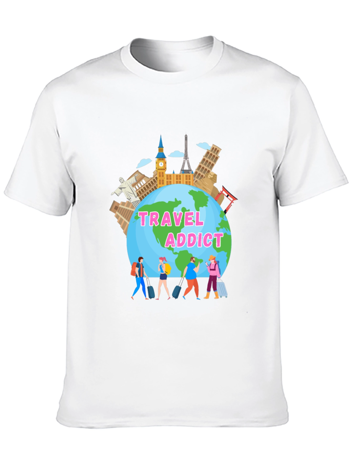 Travel Addict Graphic T-Shirt