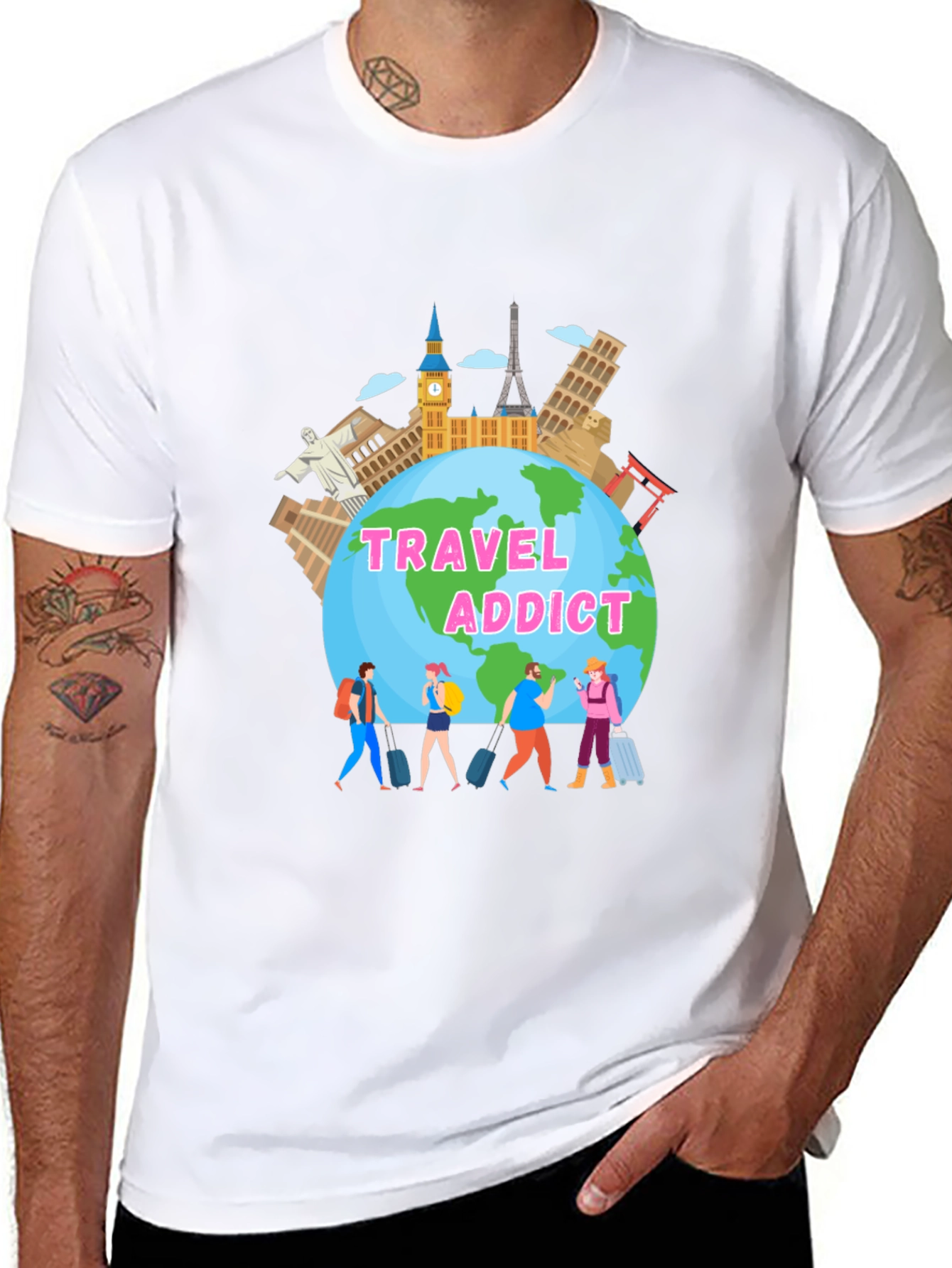 Travel Addict Graphic T-Shirt