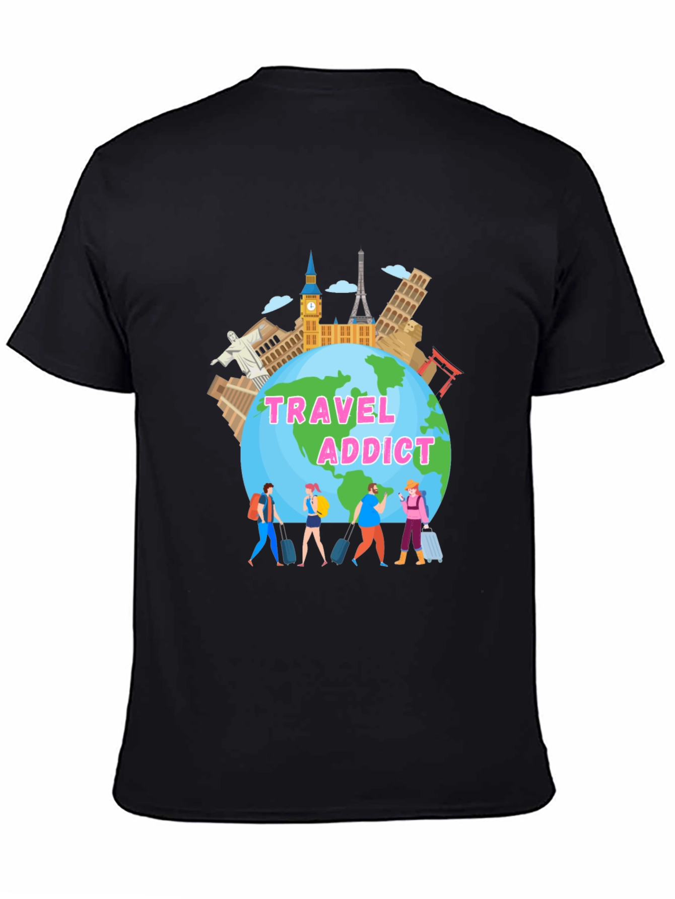 Travel Addict Graphic T-Shirt