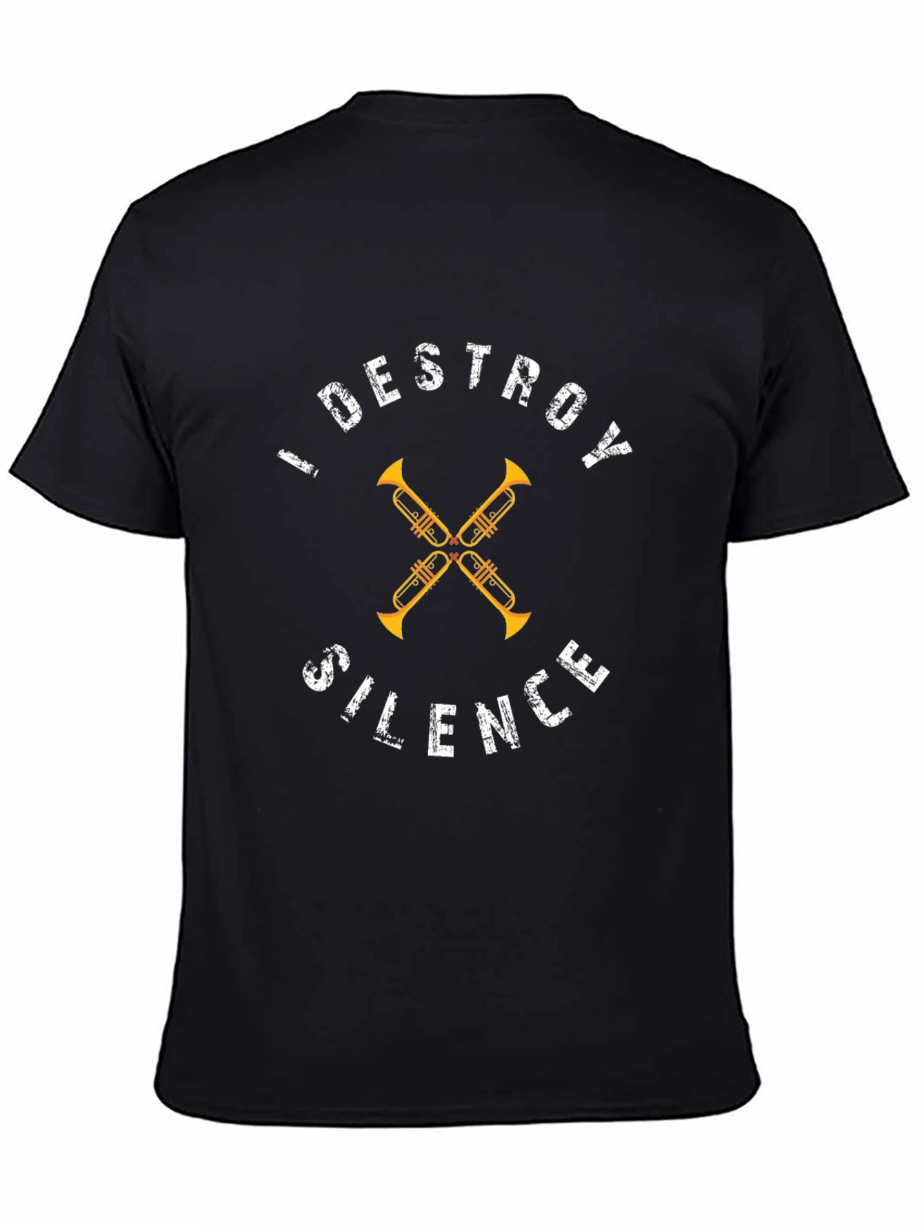 I Destroy Silence Trumpet T-Shirt Music Band Musician Tee