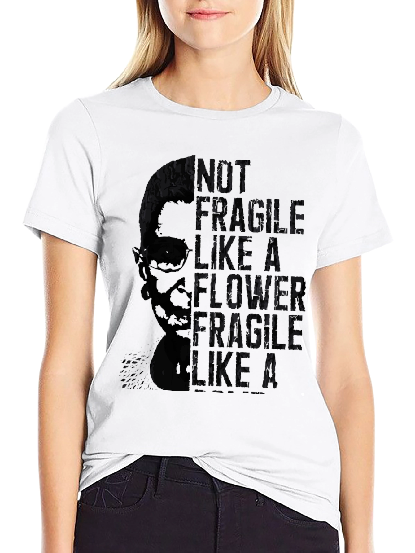 Ruth Bader Ginsburg Not Fragile Black T-Shirt