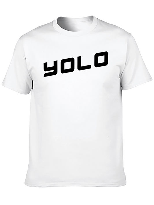 YOLO Graphic Tee - Black Crew Neck T-Shirt