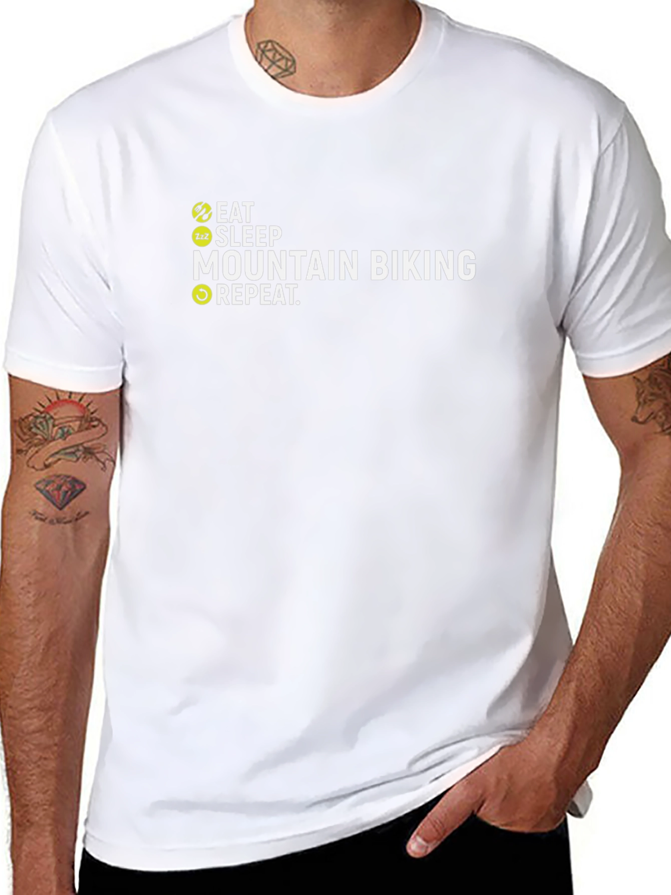 Eat Sleep Mountain Biking Repeat Tee