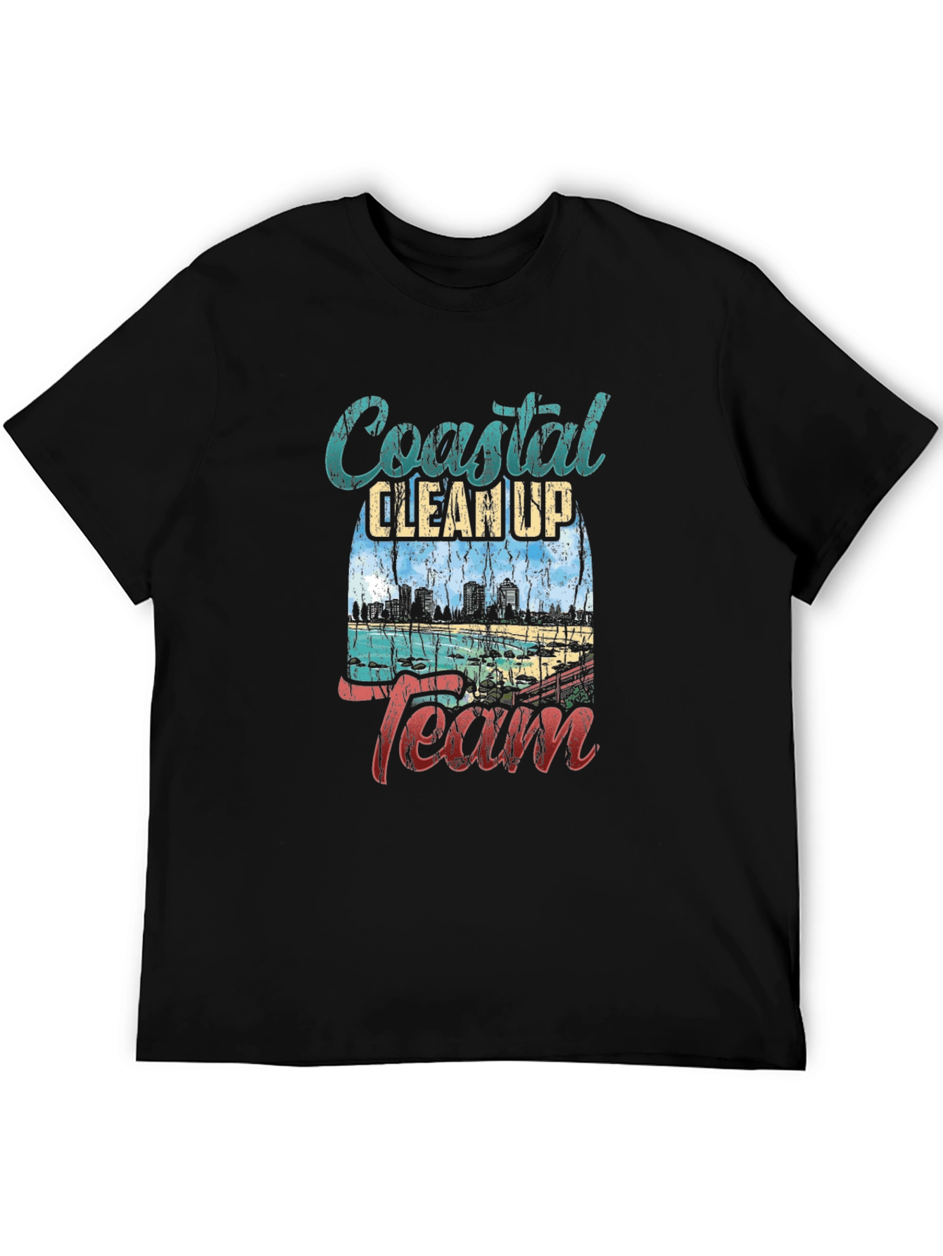 Coastal Clean Up Team T-Shirt - Black