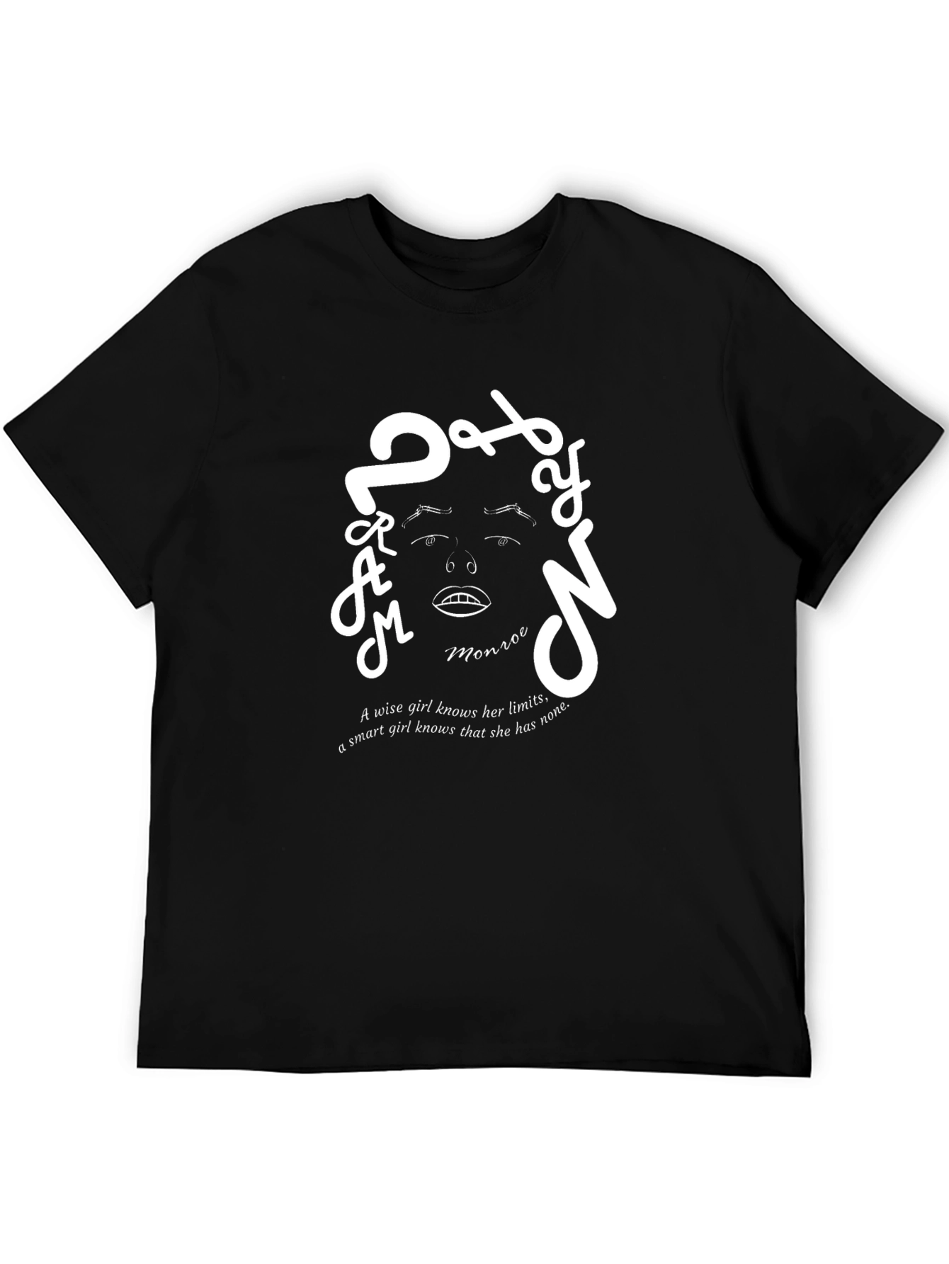 Marilyn Monroe Graphic Print Crew Neck T-Shirt