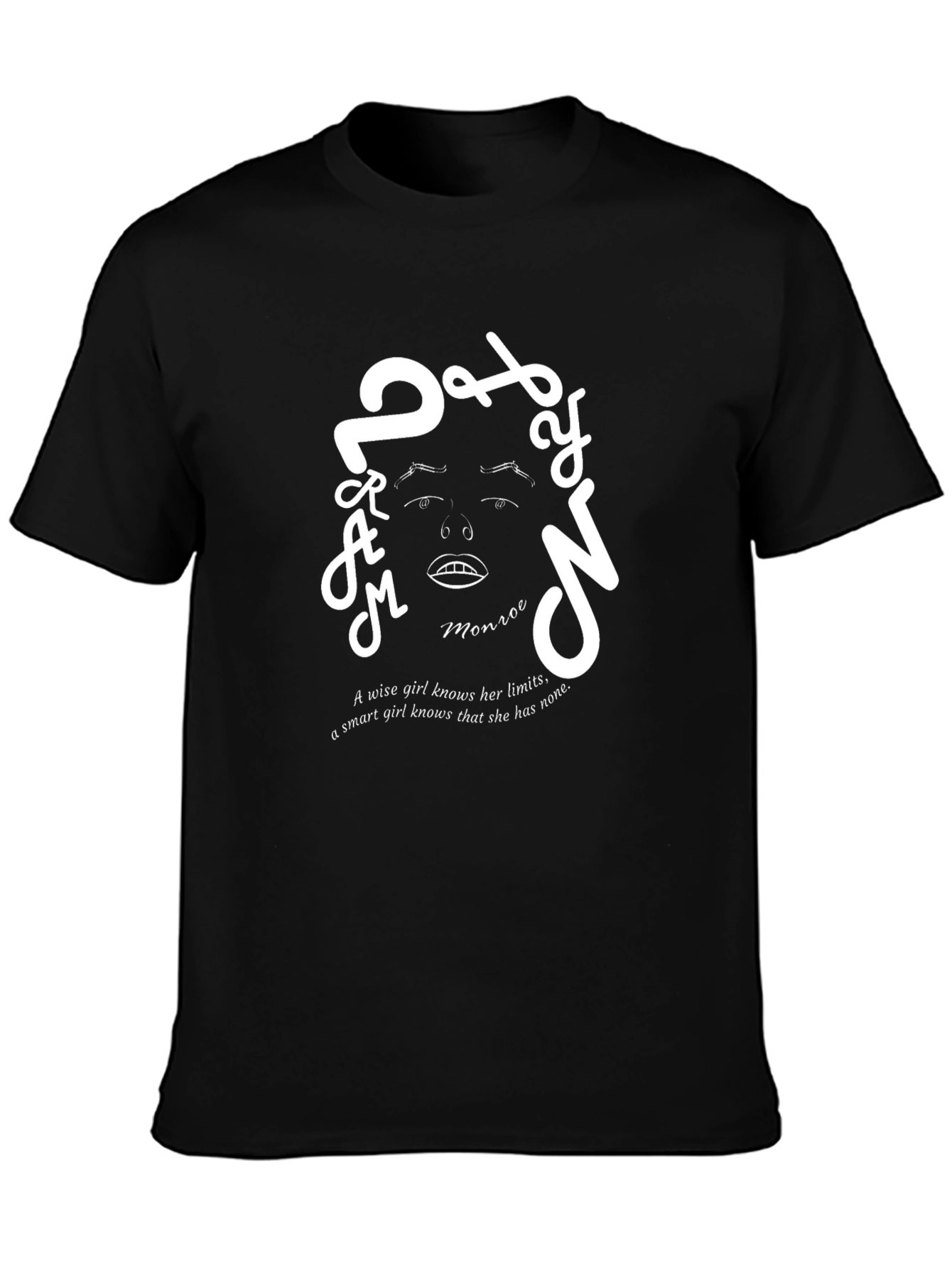 Marilyn Monroe Graphic Print Crew Neck T-Shirt