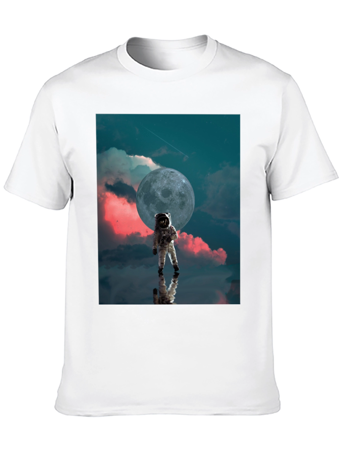 Astronaut Moon Graphic Black T-Shirt