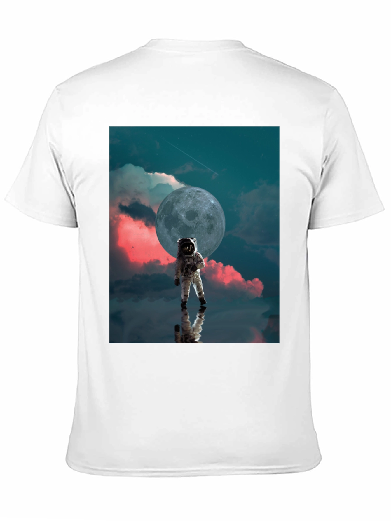 Astronaut Moon Graphic Black T-Shirt