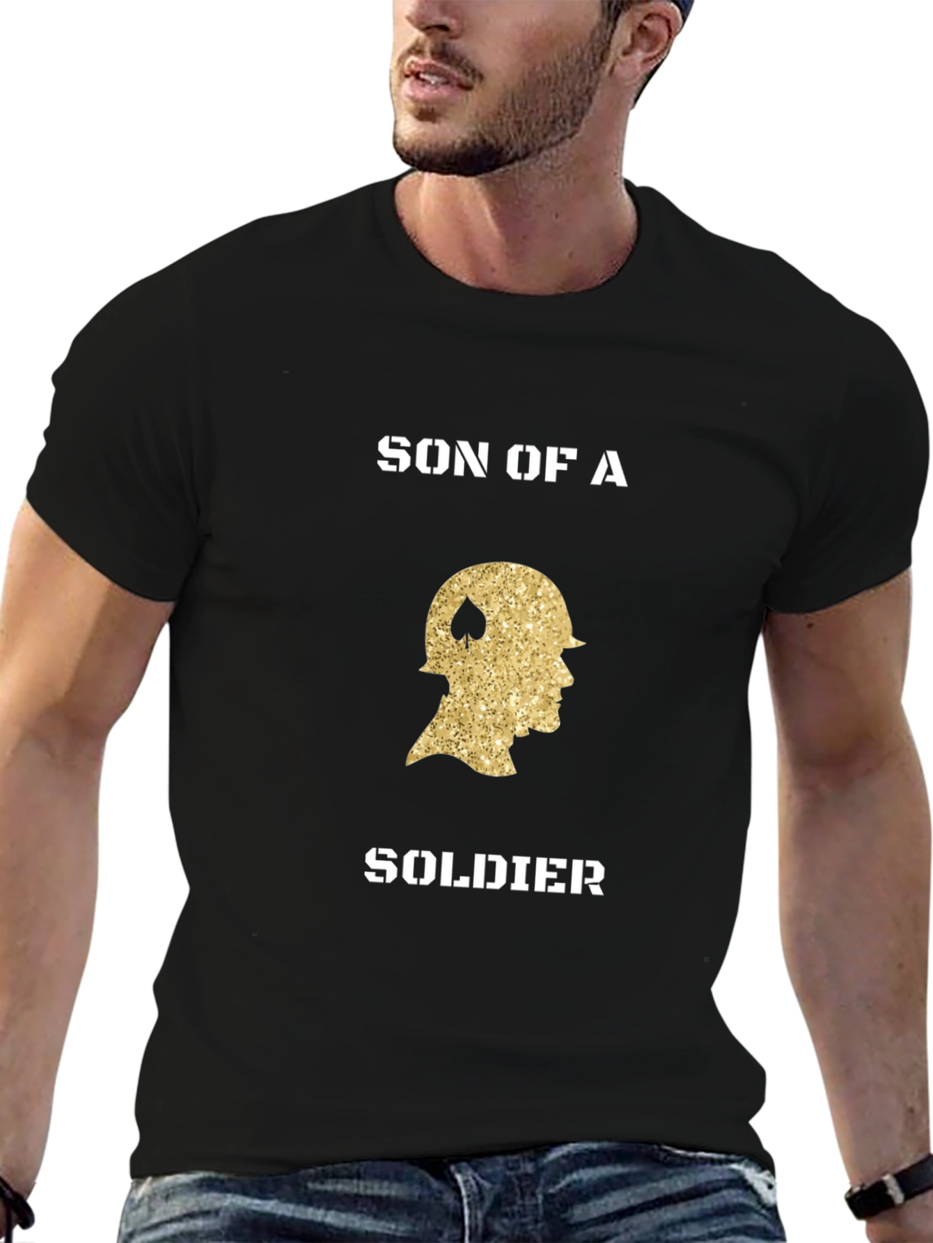 Son of a Soldier Graphic Tee - Black