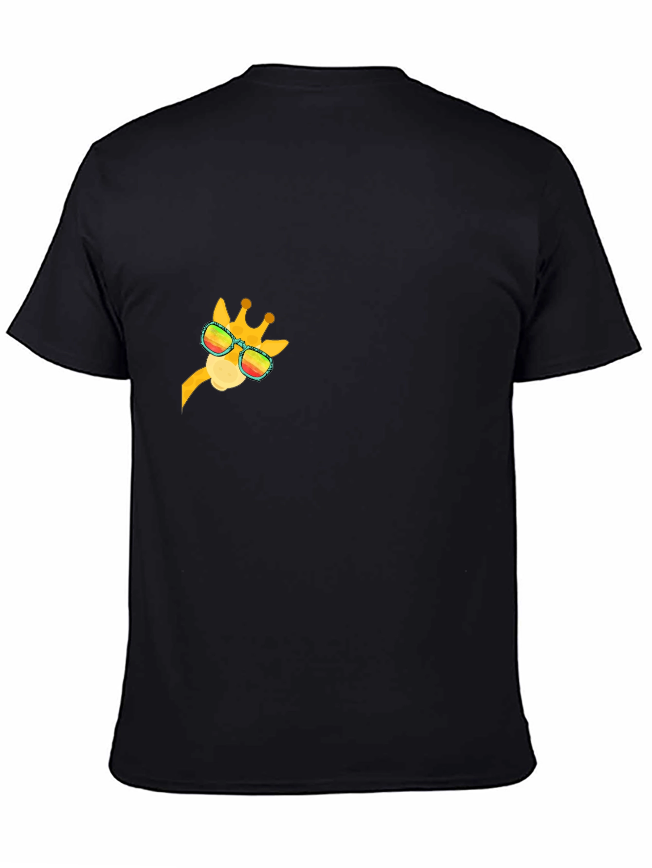 Cool Giraffe Graphic Tee - Black