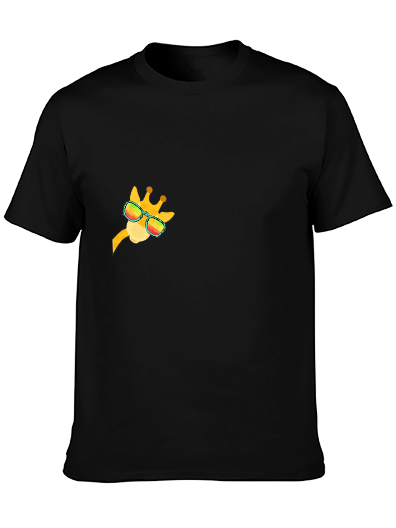 Cool Giraffe Graphic Tee - Black