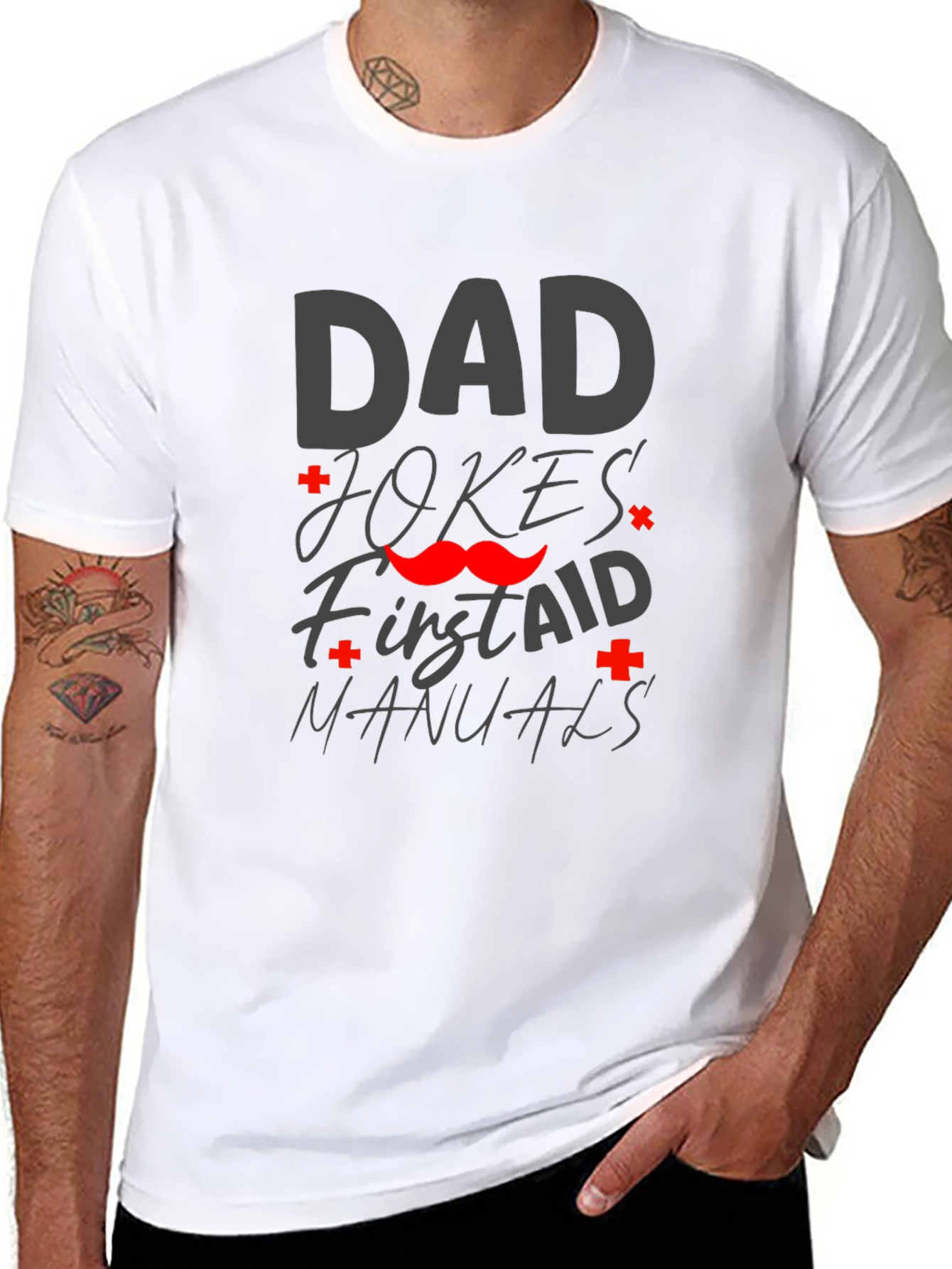 Dad Jokes First Aid Manuals Graphic Tee