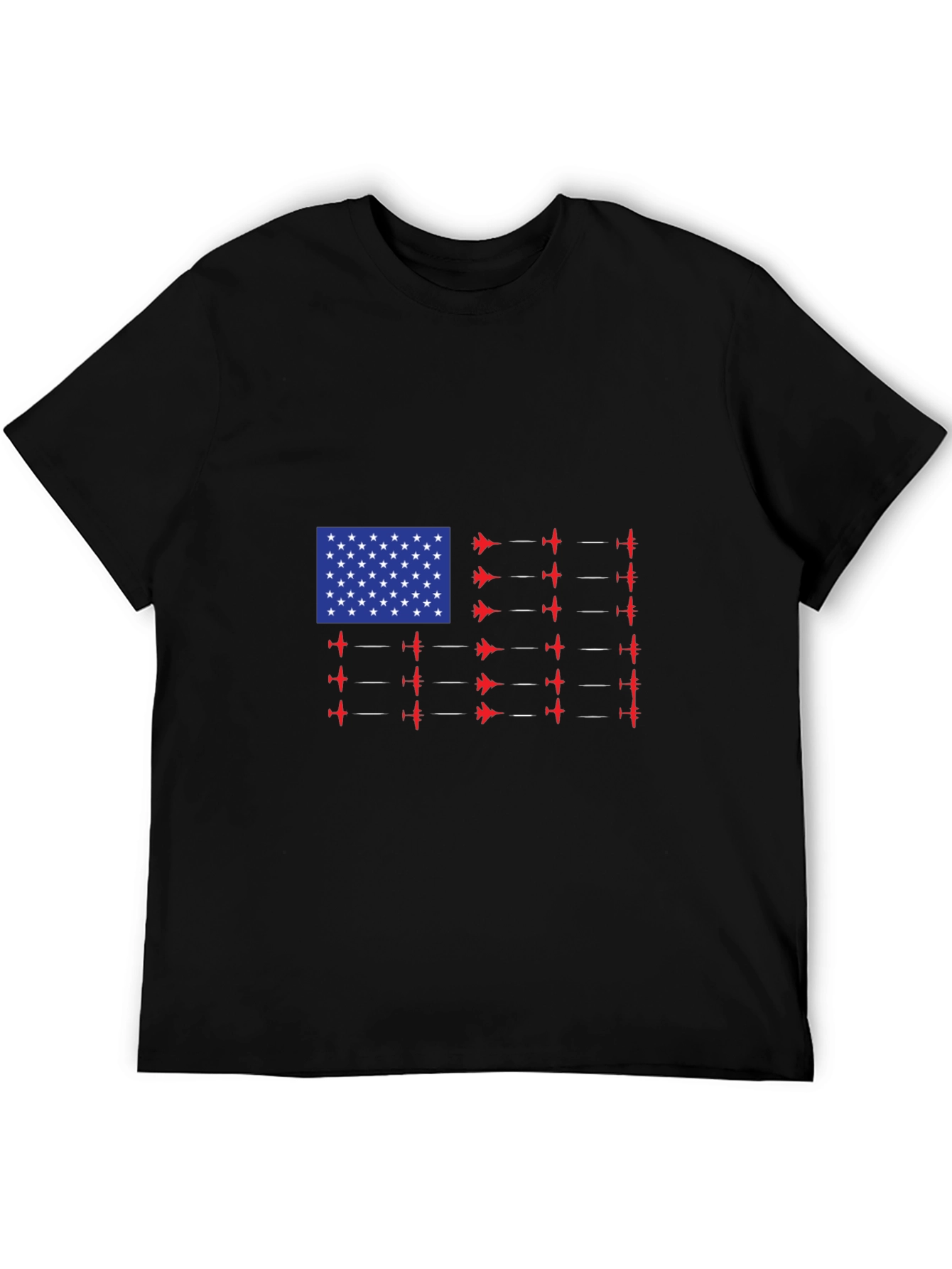 American Flag Airplane T-Shirt Patriotic Tee
