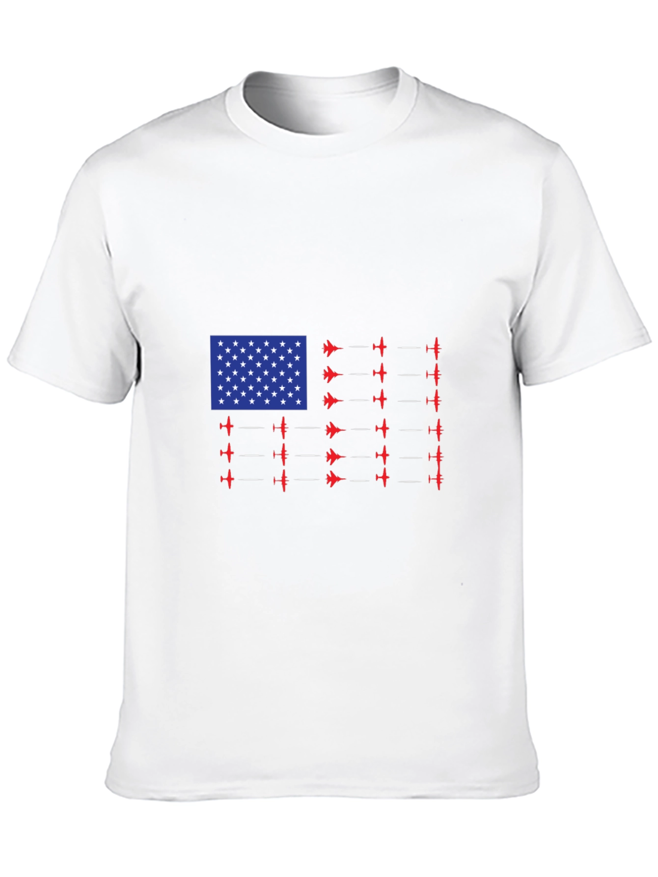American Flag Airplane T-Shirt Patriotic Tee