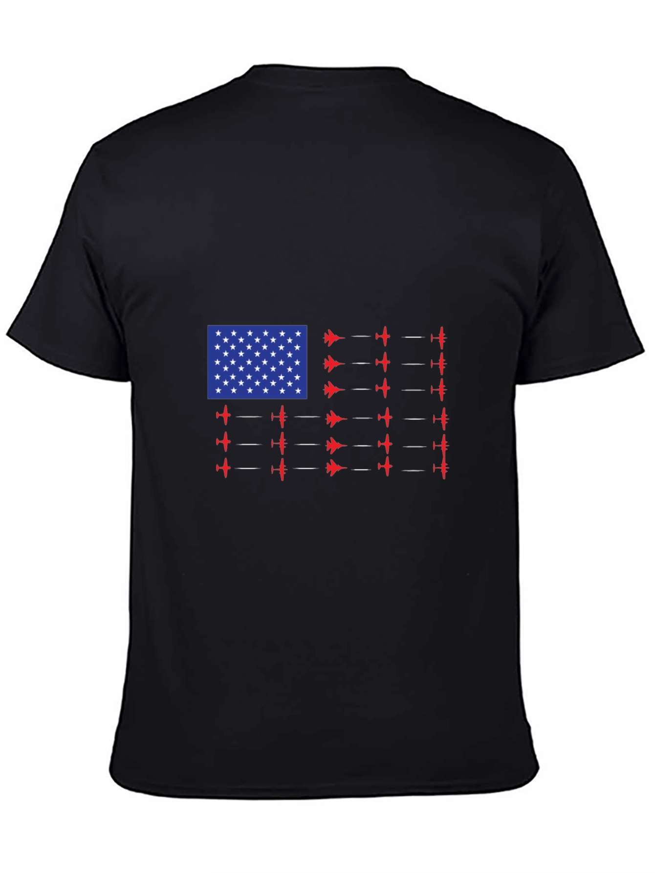 American Flag Airplane T-Shirt Patriotic Tee