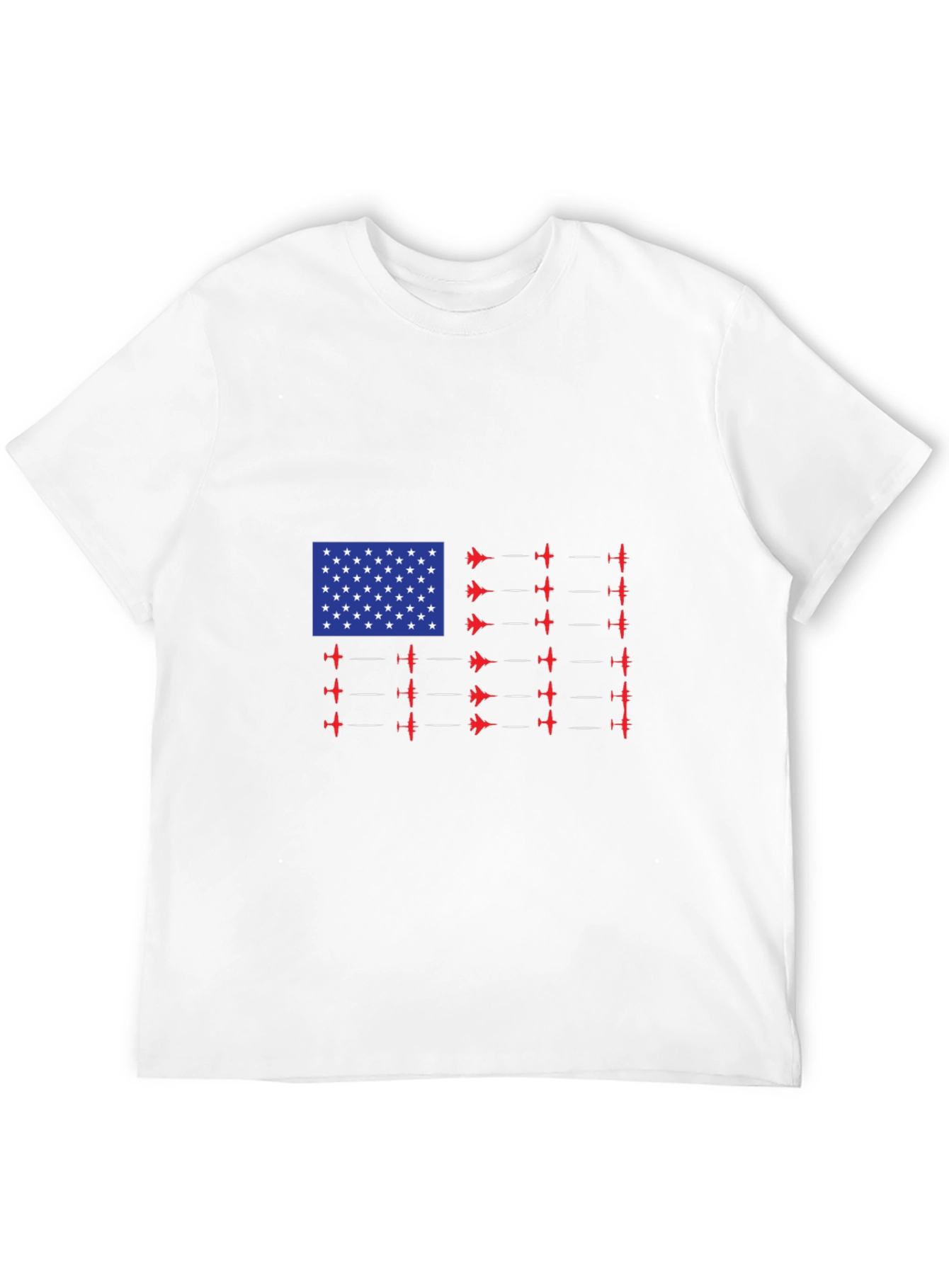 American Flag Airplane T-Shirt Patriotic Tee