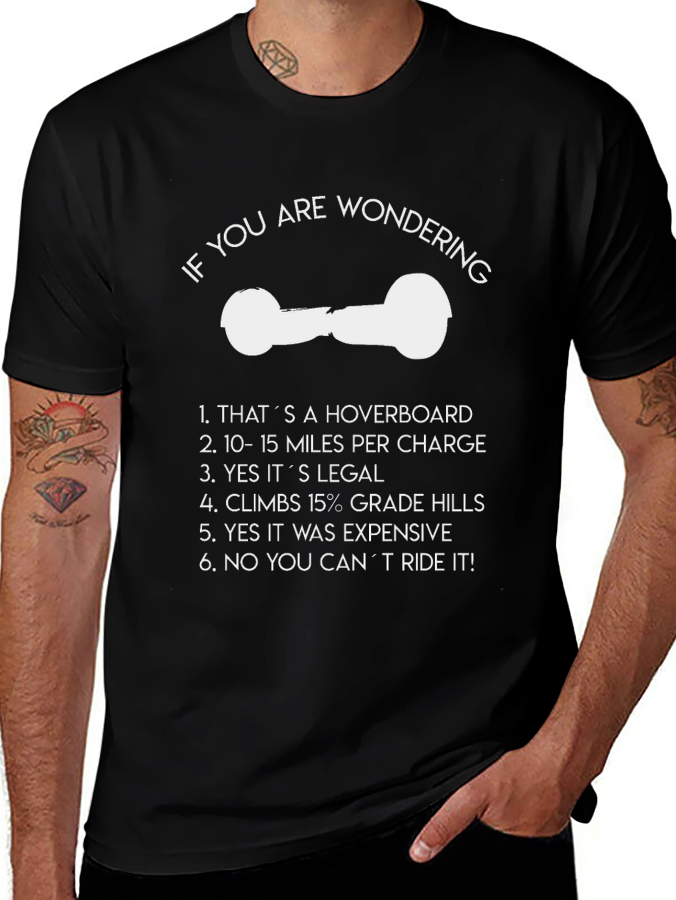 Hoverboard T-Shirt:  Funny Novelty Tee
