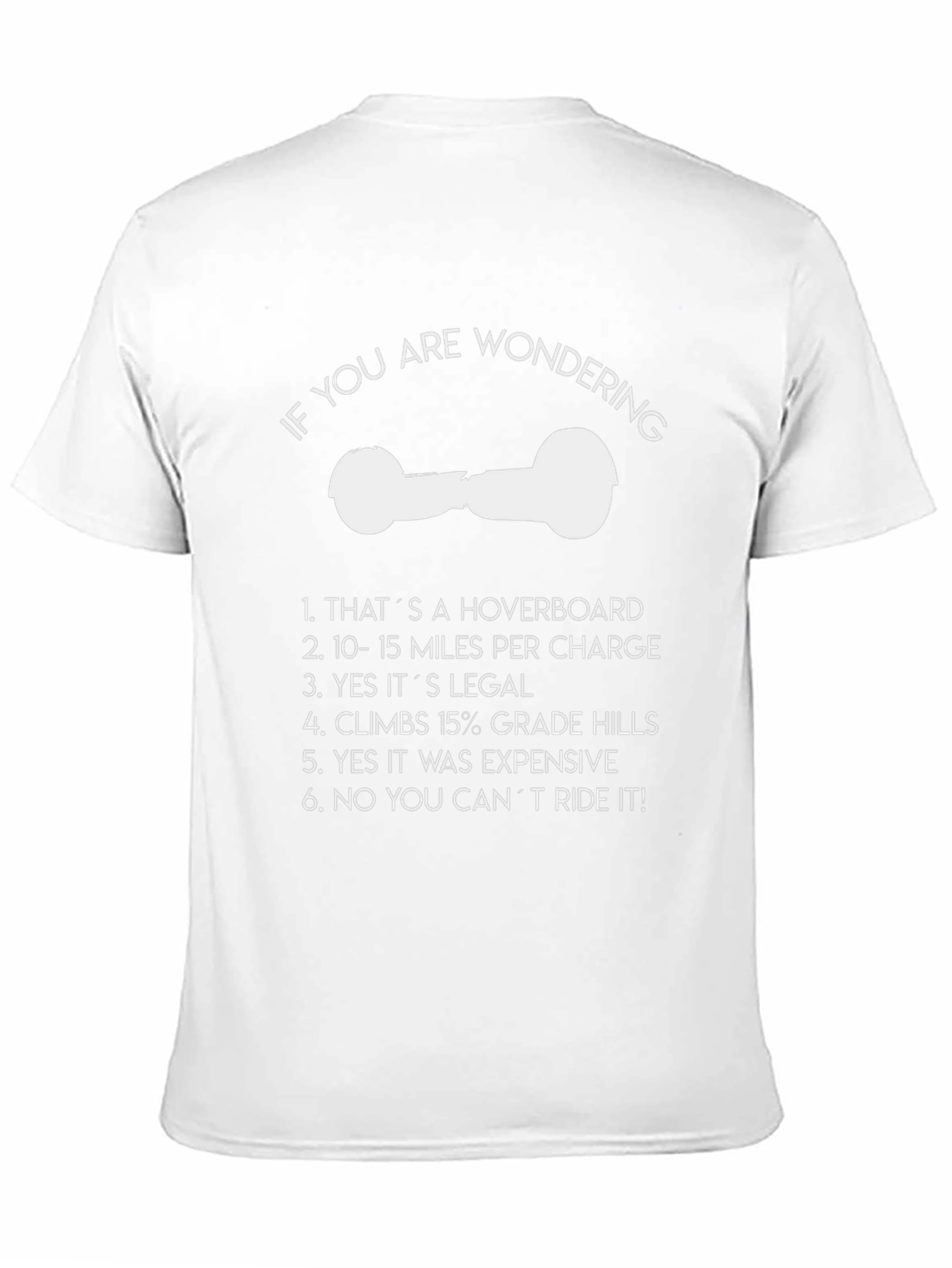 Hoverboard T-Shirt:  Funny Novelty Tee