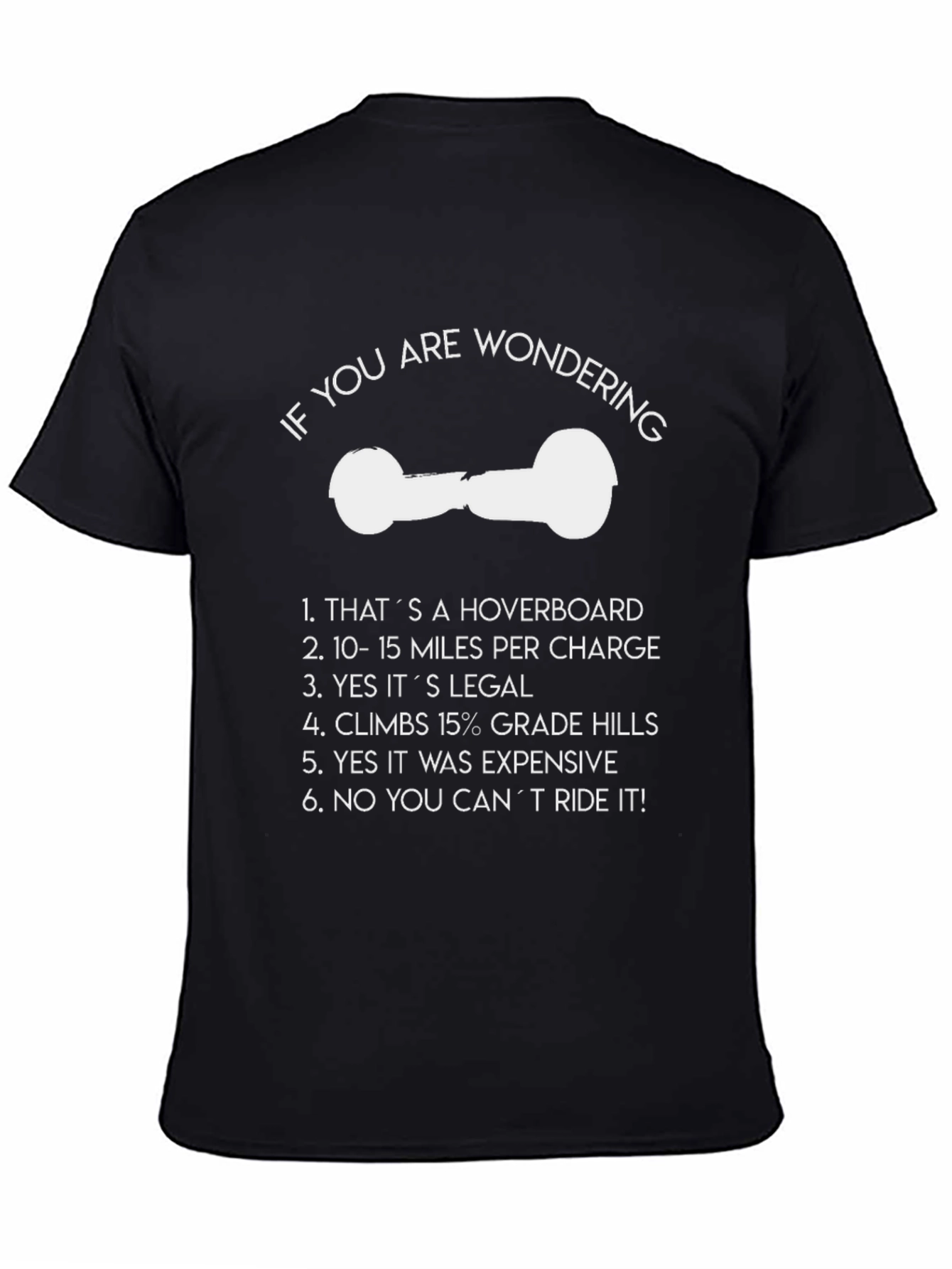 Hoverboard T-Shirt:  Funny Novelty Tee