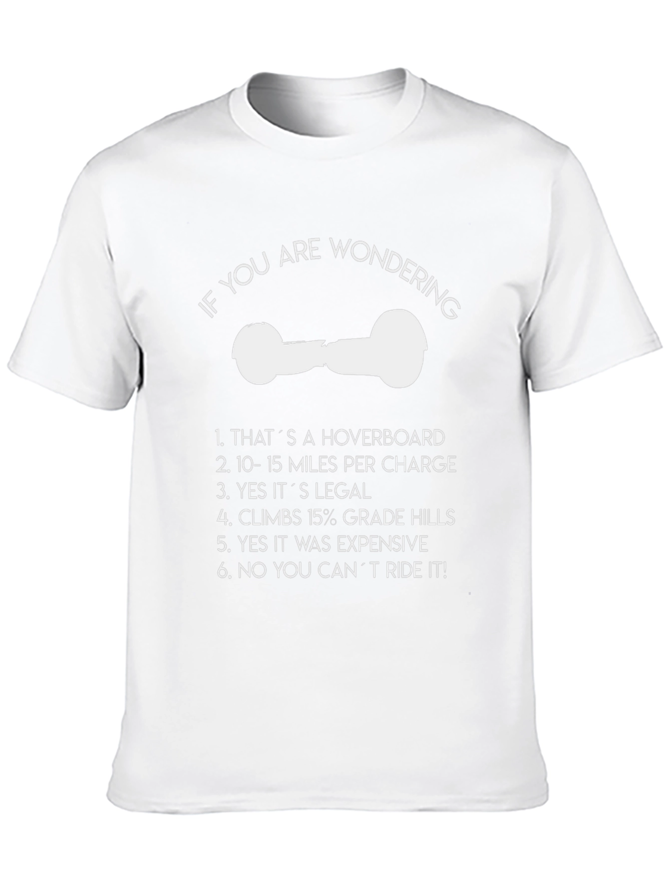 Hoverboard T-Shirt:  Funny Novelty Tee