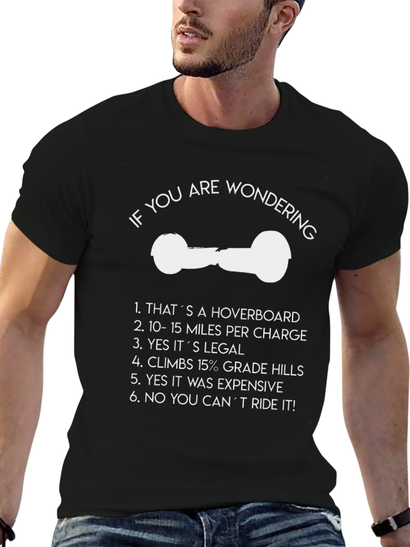 Hoverboard T-Shirt:  Funny Novelty Tee