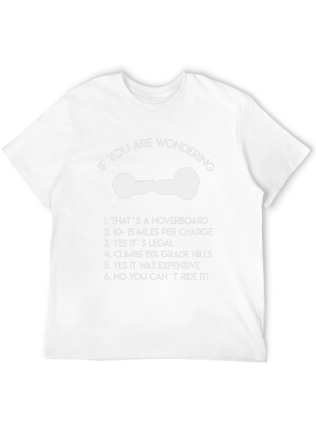 Hoverboard T-Shirt:  Funny Novelty Tee