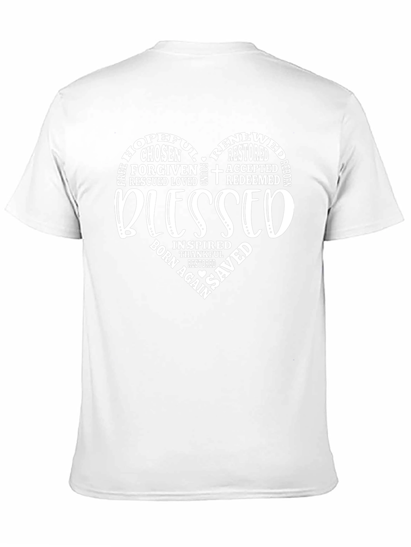 Blessed Heart Word Art T-Shirt