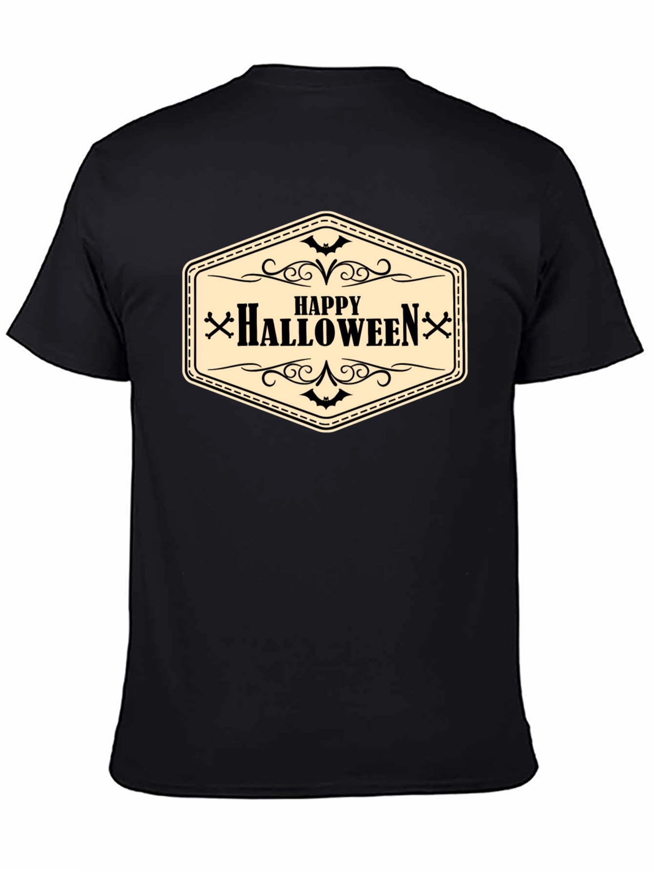Happy Halloween Graphic T-Shirt - Mens Black Tee