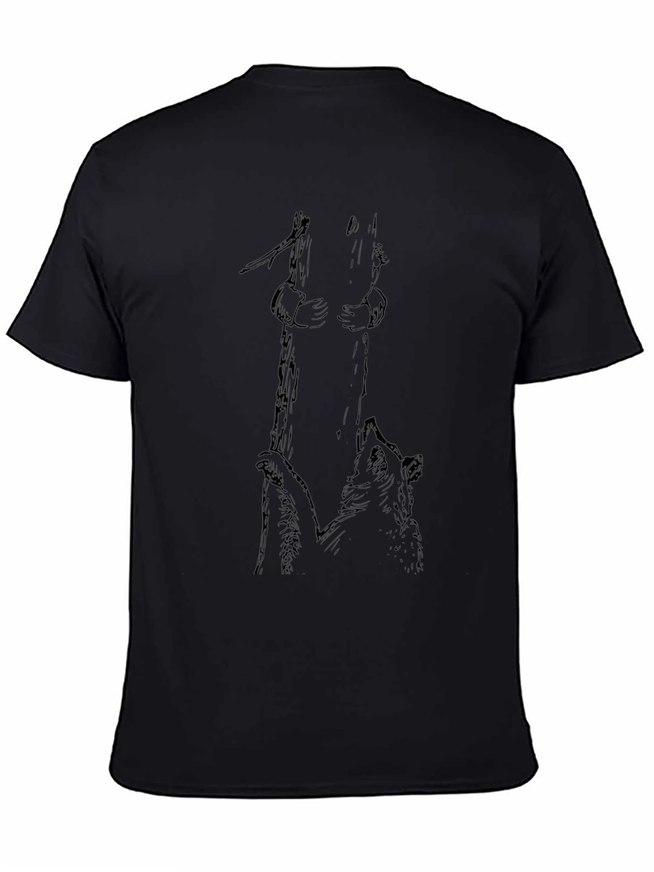 Bear Hug Tree Graphic Tee - Black