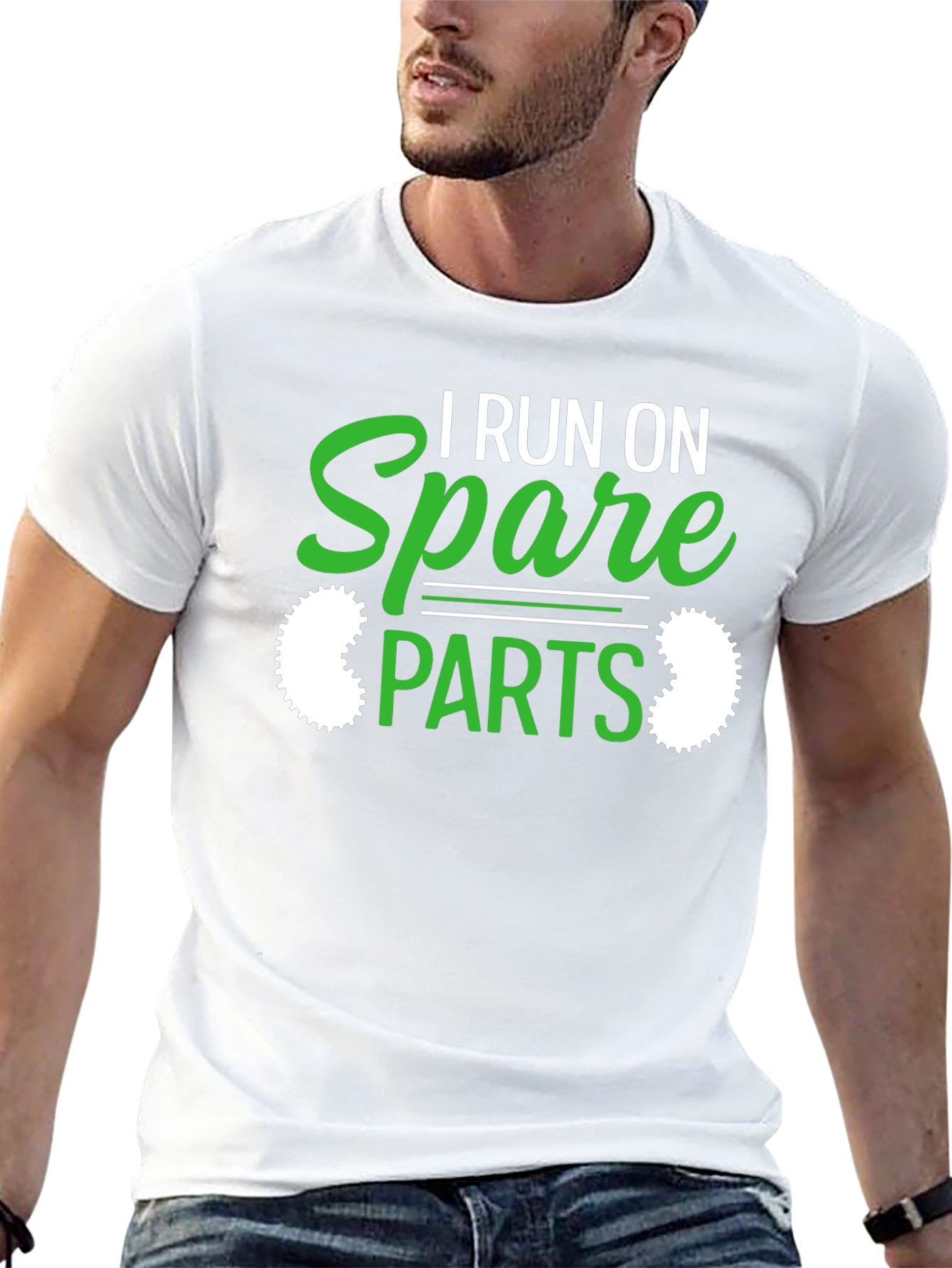 I Run On Spare Parts Funny Graphic T-Shirt