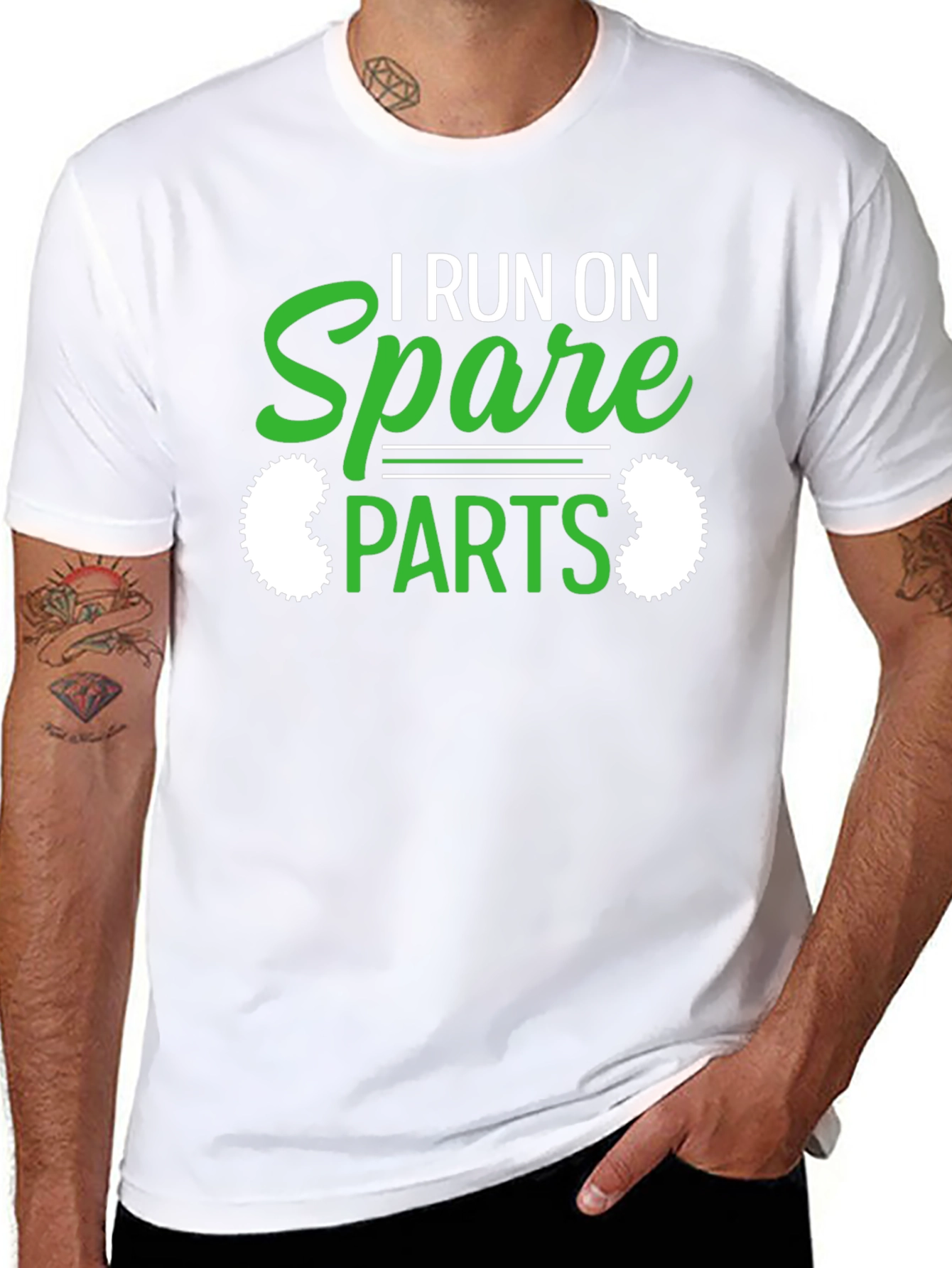 I Run On Spare Parts Funny Graphic T-Shirt