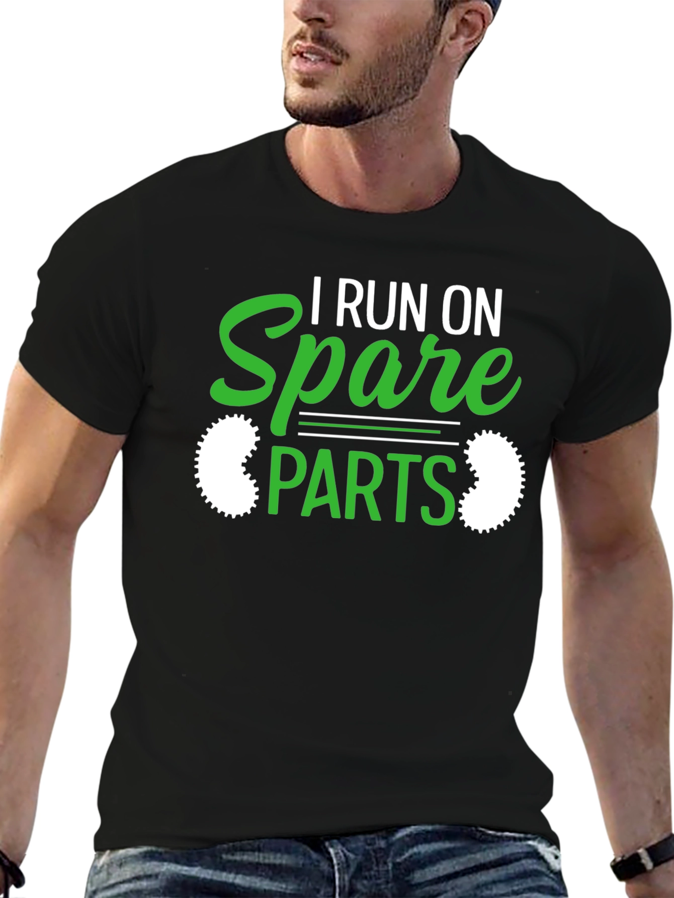I Run On Spare Parts Funny Graphic T-Shirt