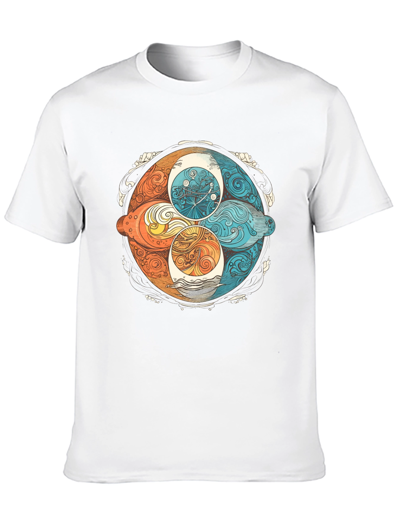 Elemental Circle Graphic Tee - Stylish Black Shirt