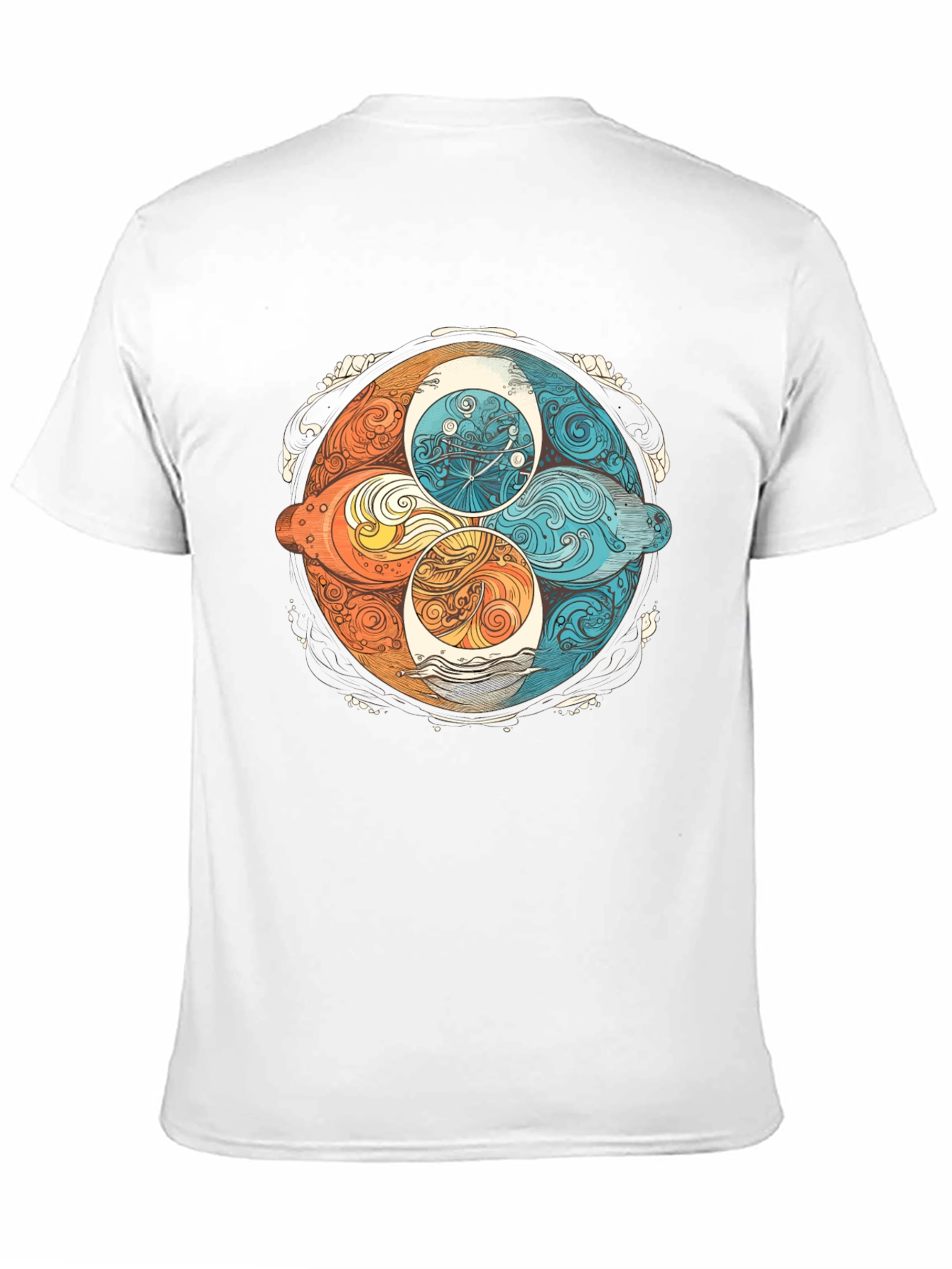 Elemental Circle Graphic Tee - Stylish Black Shirt