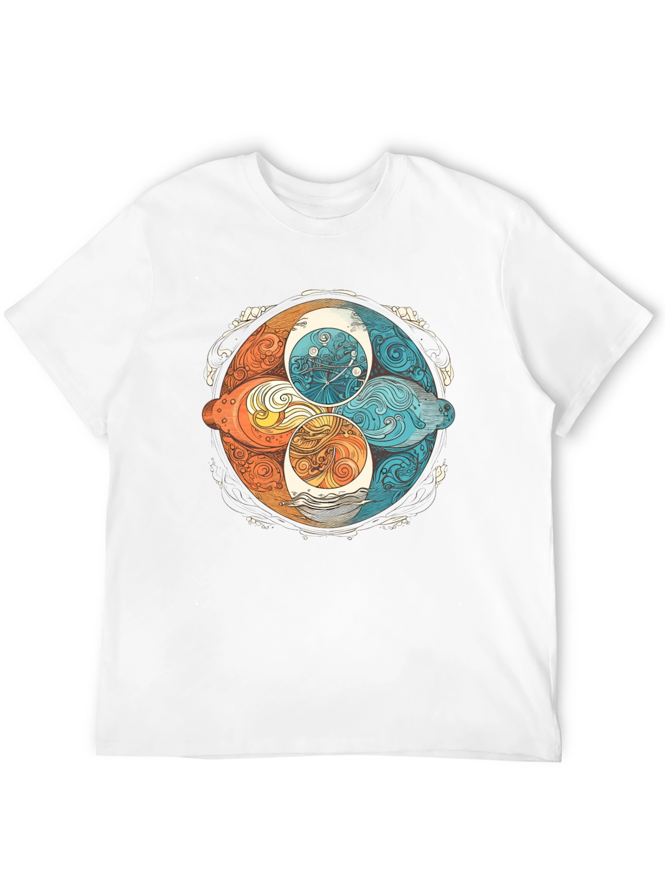 Elemental Circle Graphic Tee - Stylish Black Shirt