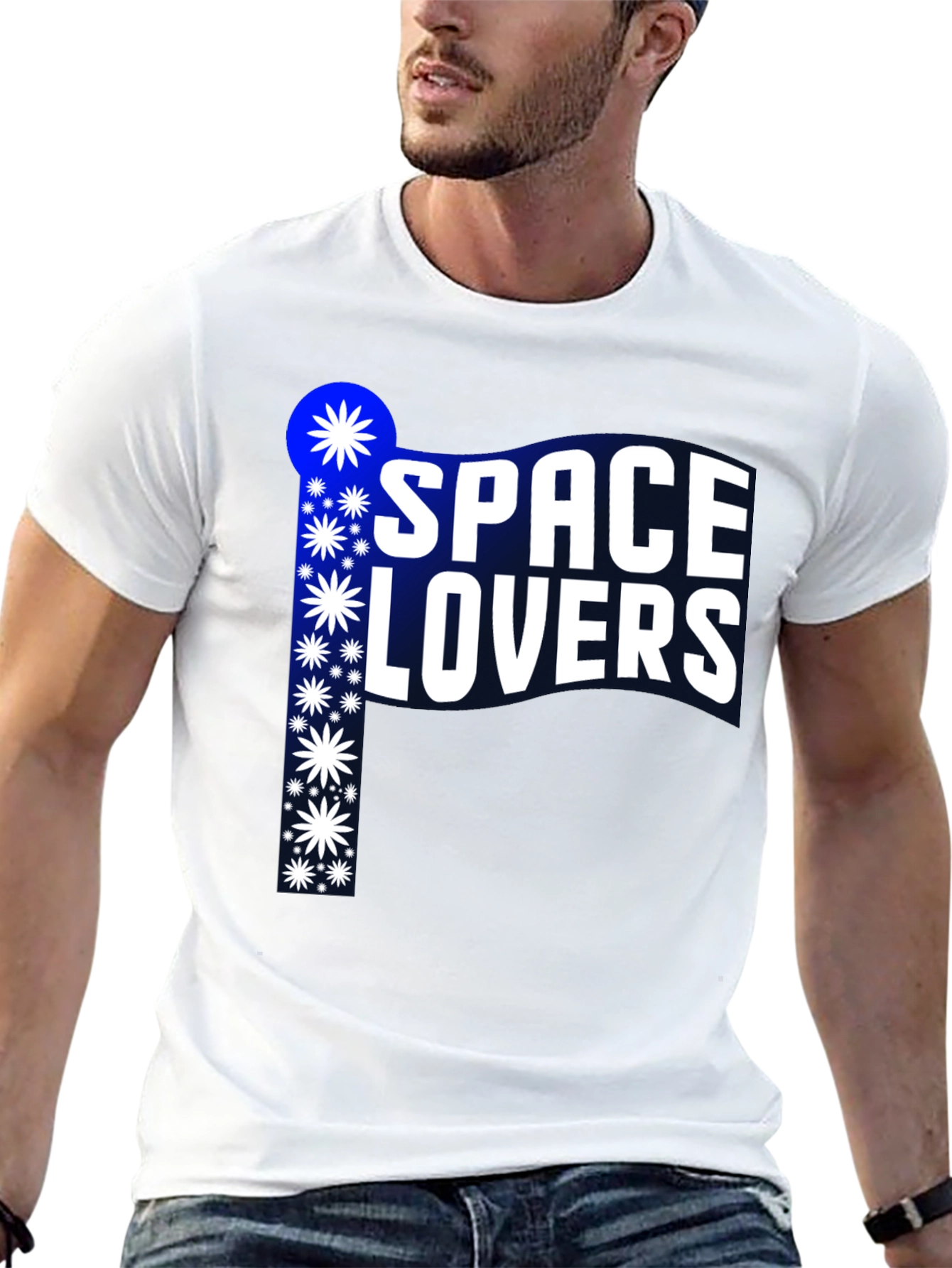 Space Lovers Graphic Tee - Black