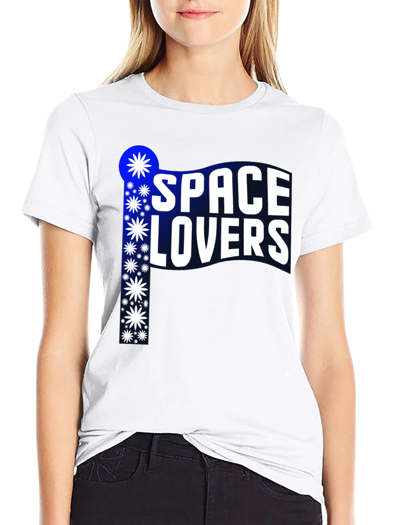 Space Lovers Graphic Tee - Black