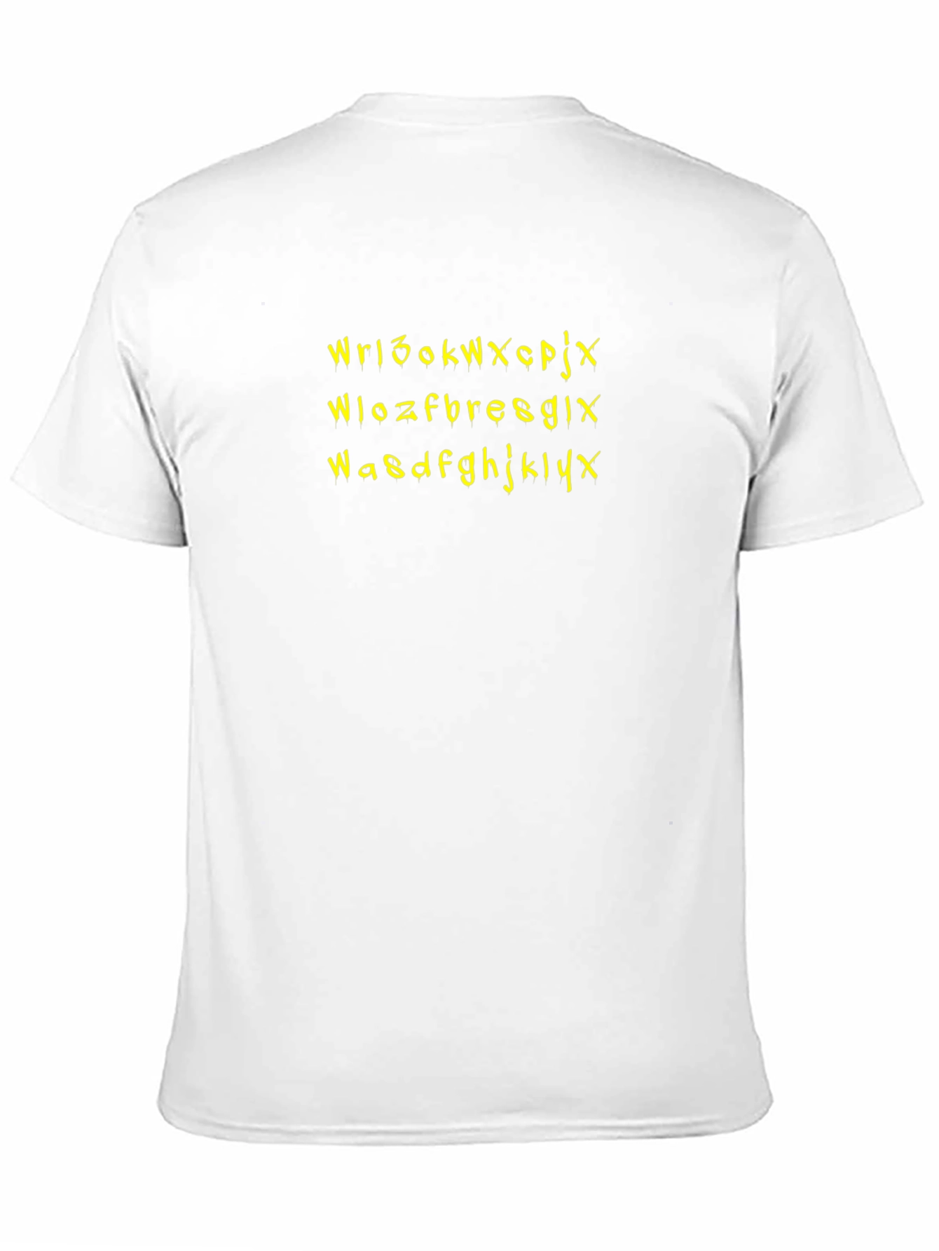 Mens Black T-Shirt with Nonsense Text Design