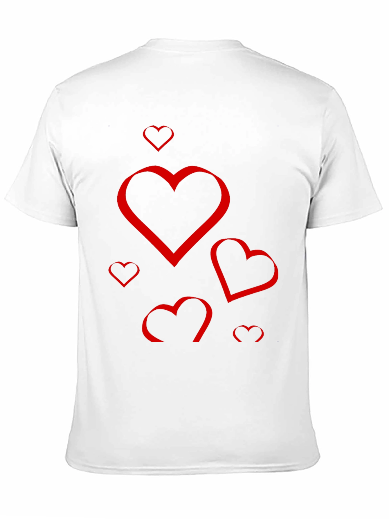 Heart Print Black T-Shirt