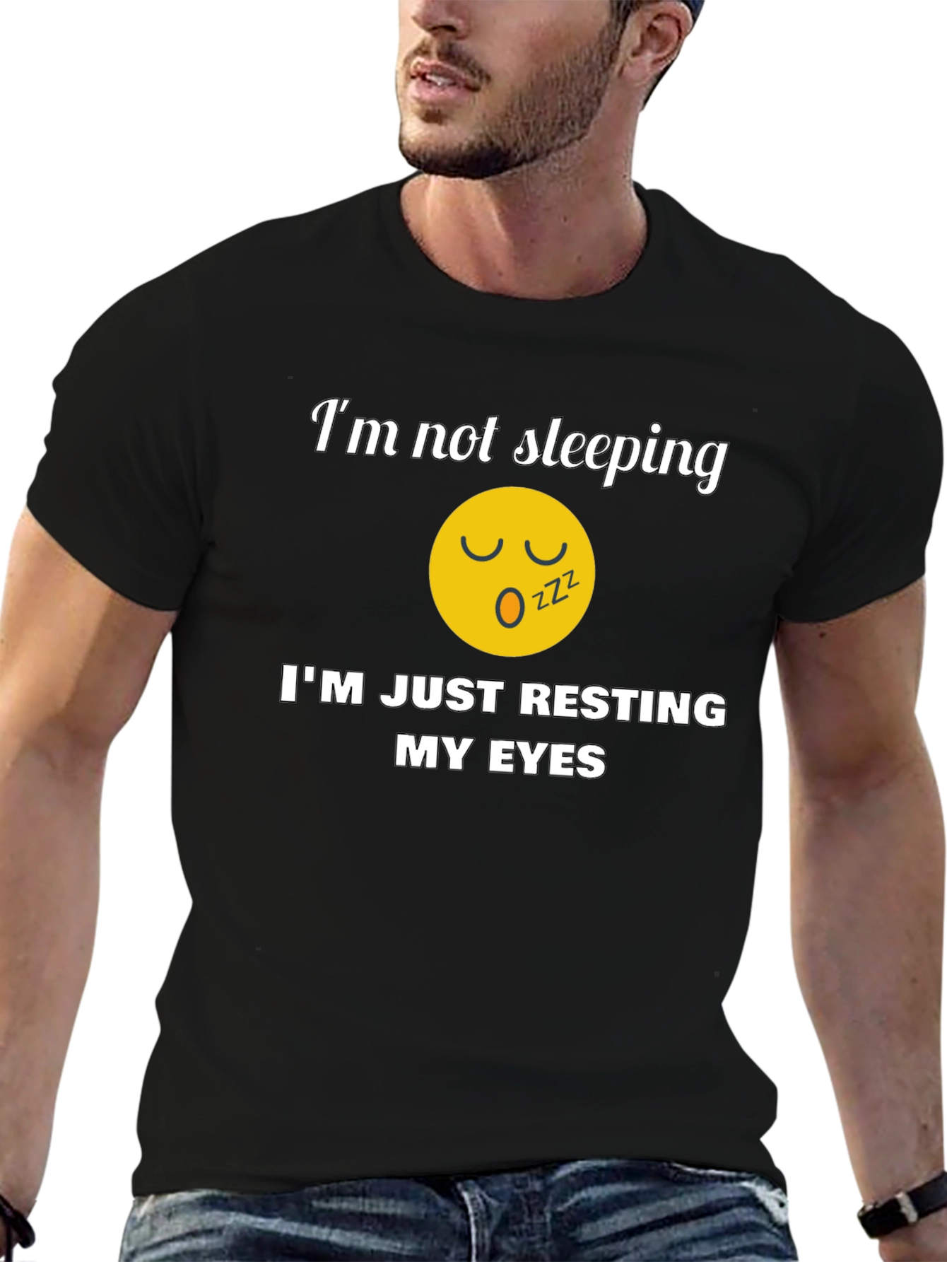 Resting My Eyes Graphic Tee - Funny T-Shirt