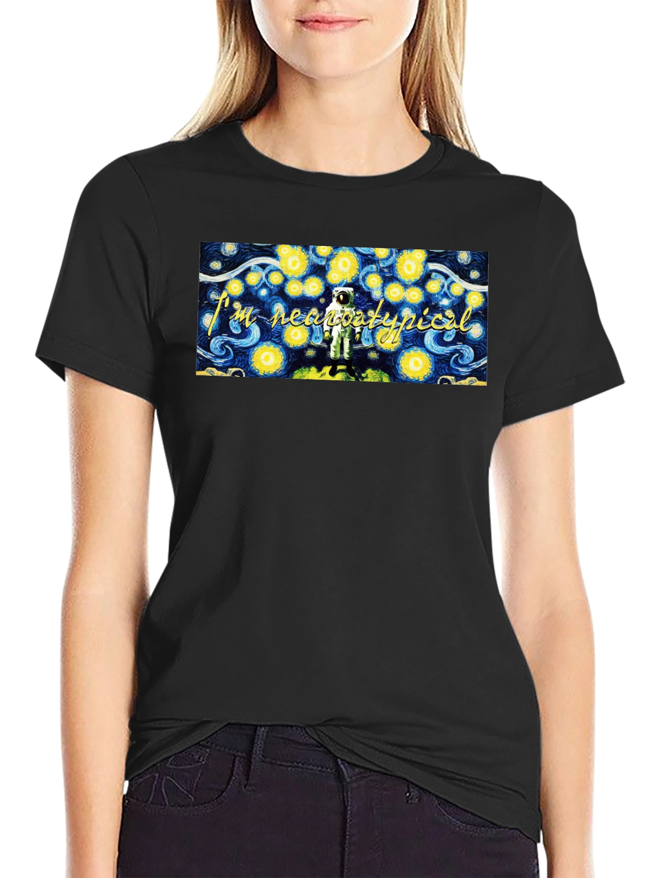 Starry Night Astronaut Graphic Tee