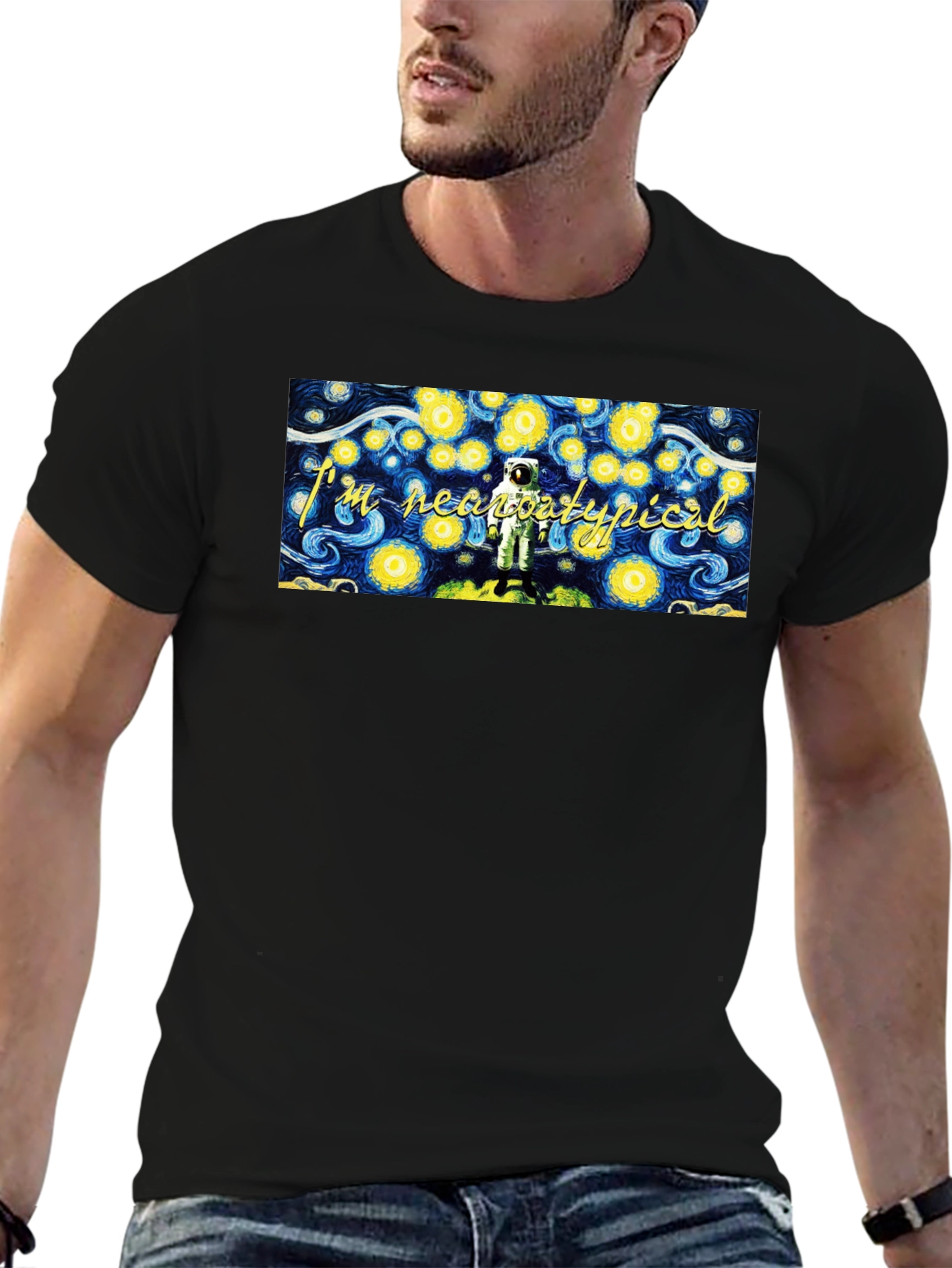 Starry Night Astronaut Graphic Tee