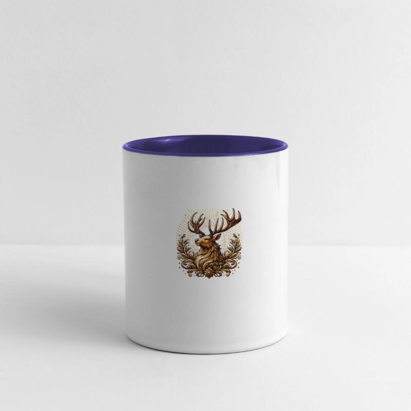 Majestic Stag with Regal Flourishes Illustration